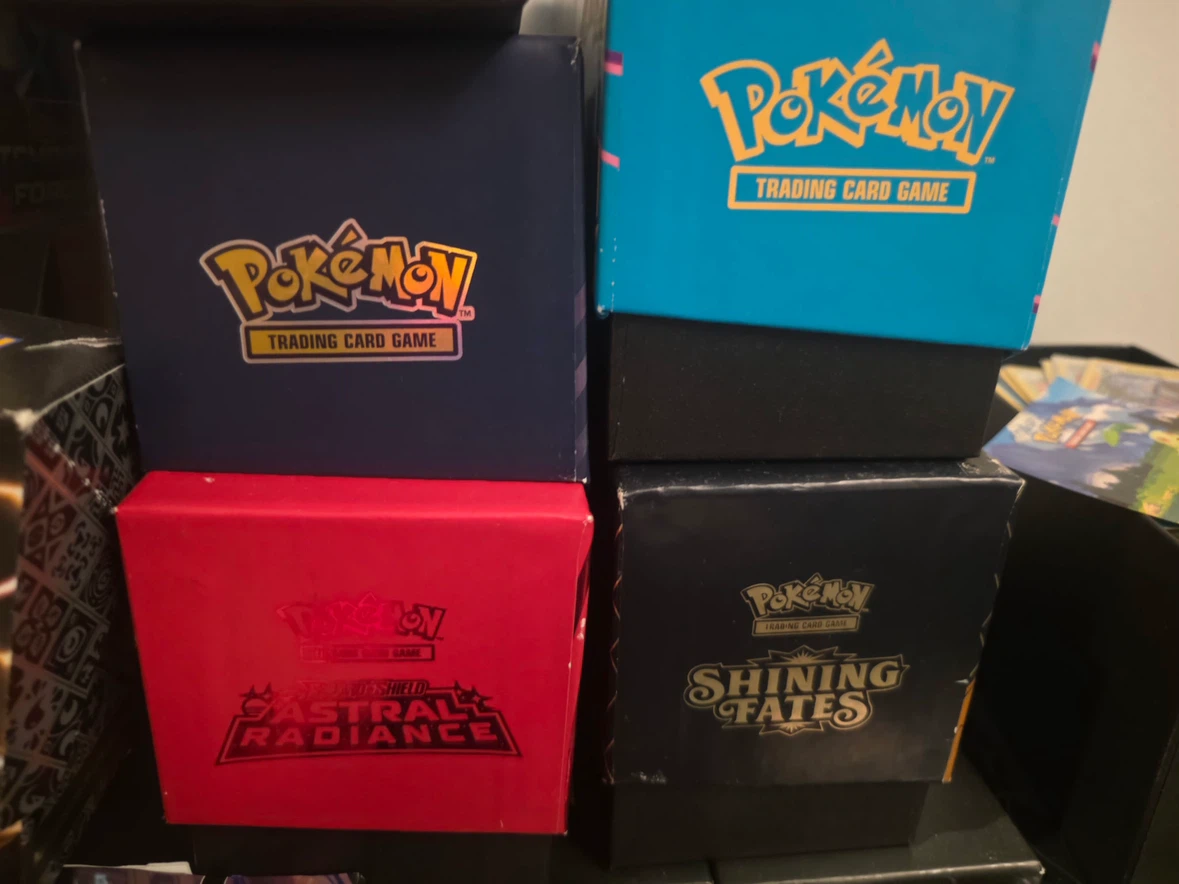 Pokemon TCG Astral Radiance and Shining Fates Card Boxes