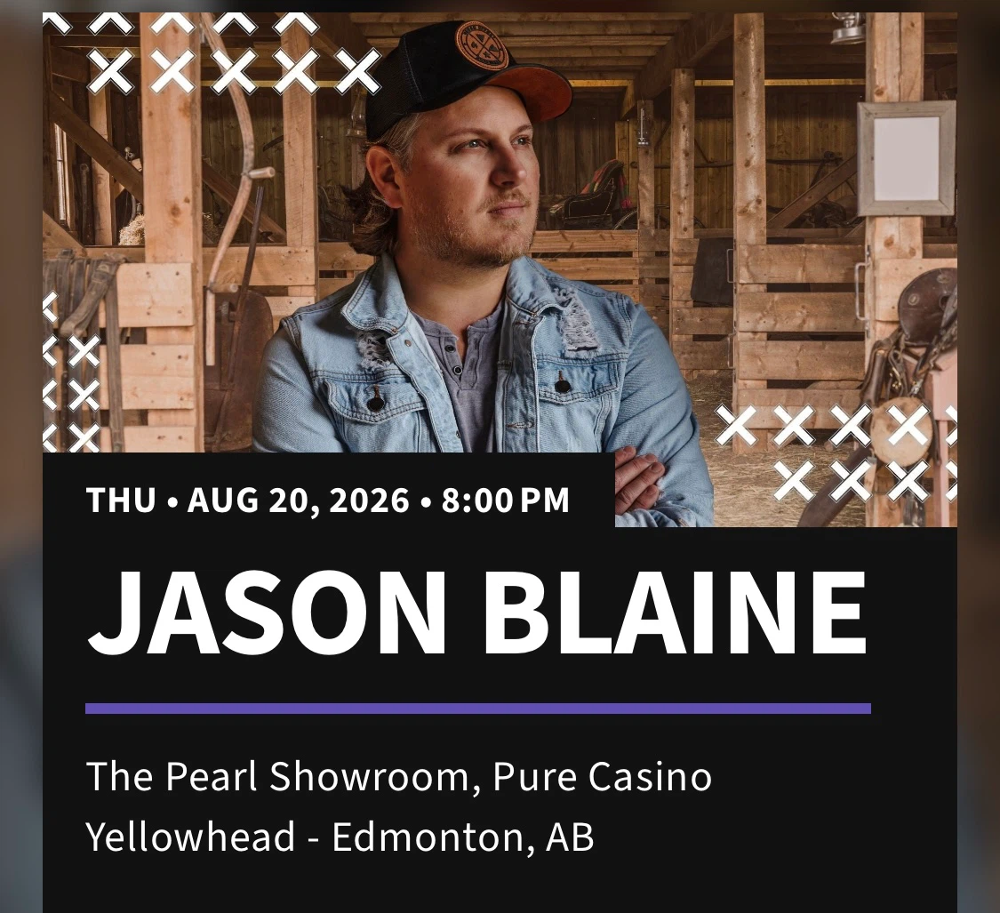 Jason Blaine Concert Tickets Edmonton Aug 20 2026
