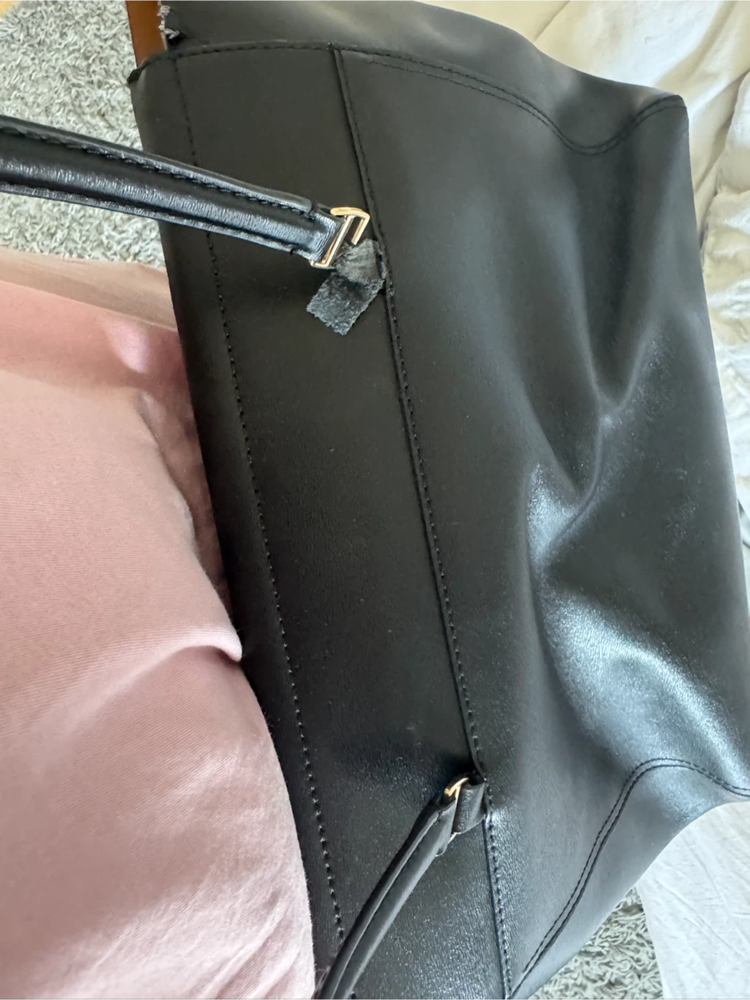 Tory Burch Black Leather Tote Bag - photo 3