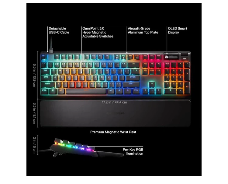 SteelSeries Apex Pro OmniPoint 3.0 Gaming Keyboard - photo 4