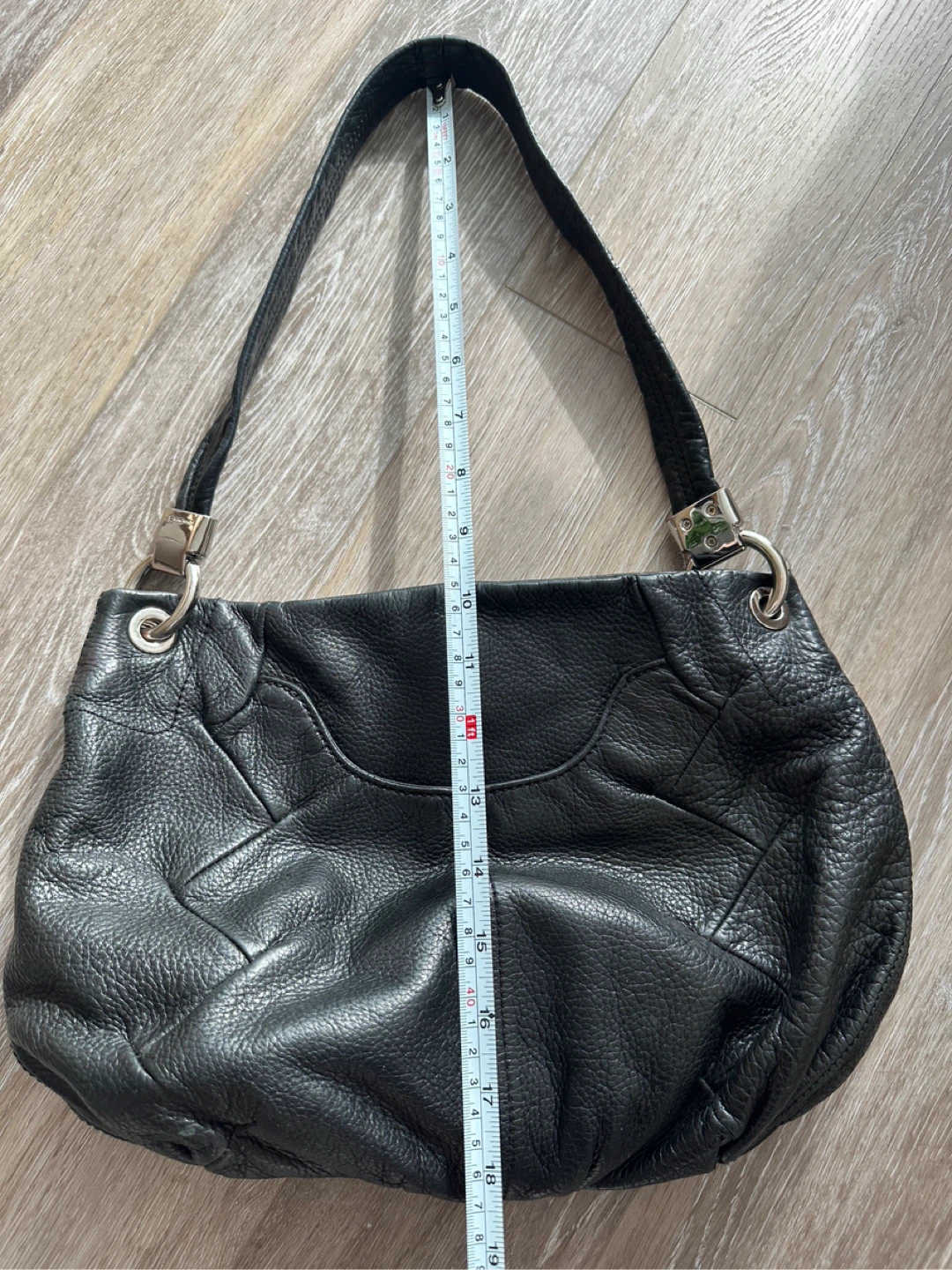 Vintage B. Makowsky Black Leather Hobo Handbag - photo 5