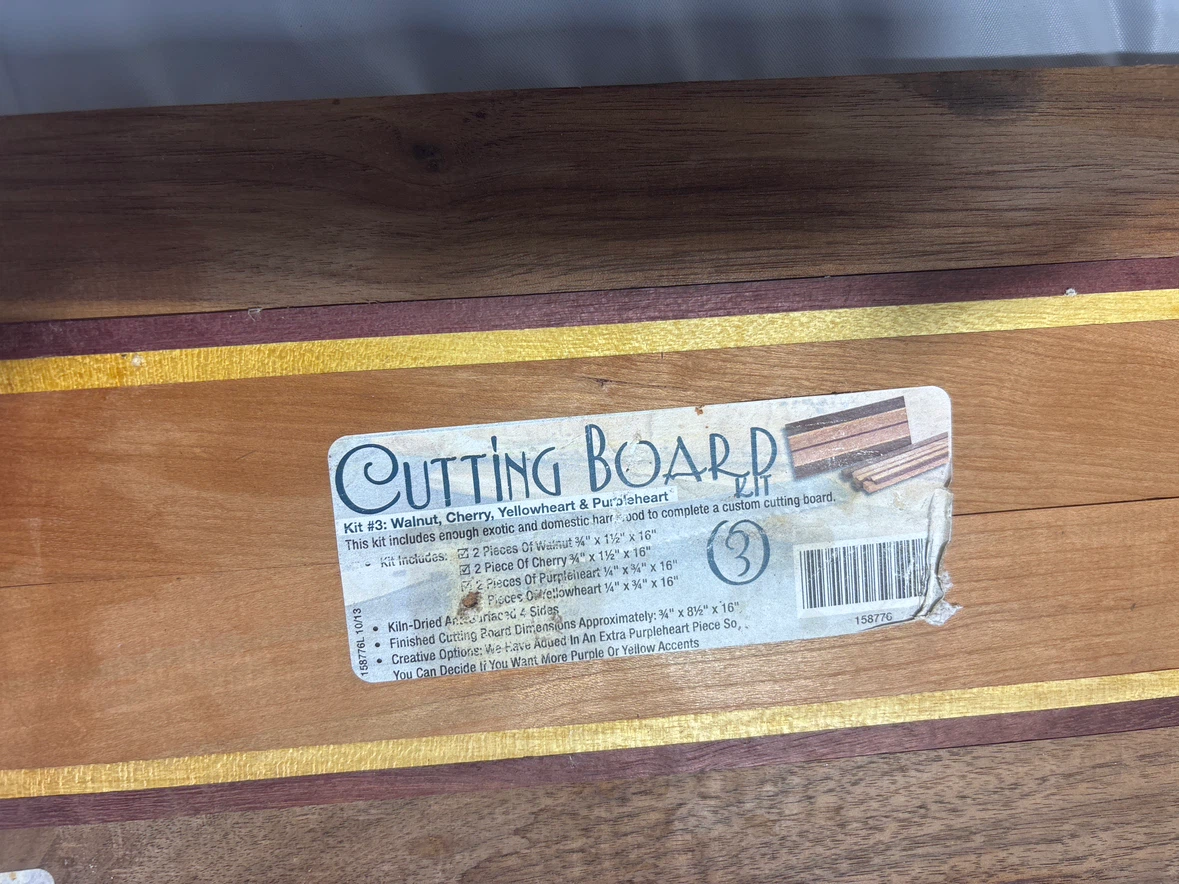 Cutting Board Kit - Walnut, Cherry, Yellowheart & Purpleheart - photo 2