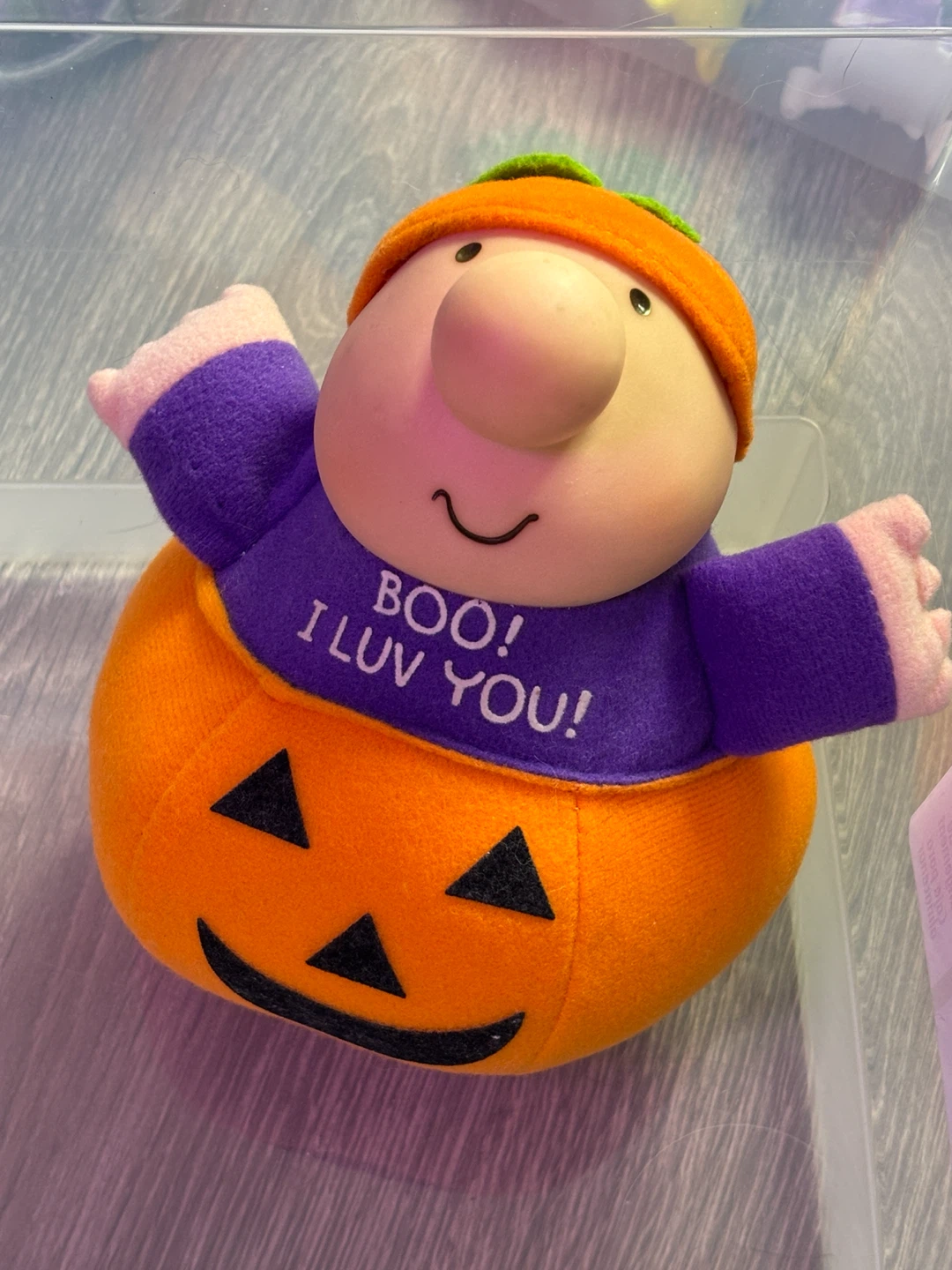 Vintage Ziggy Pumpkin Plush Boo I Luv You