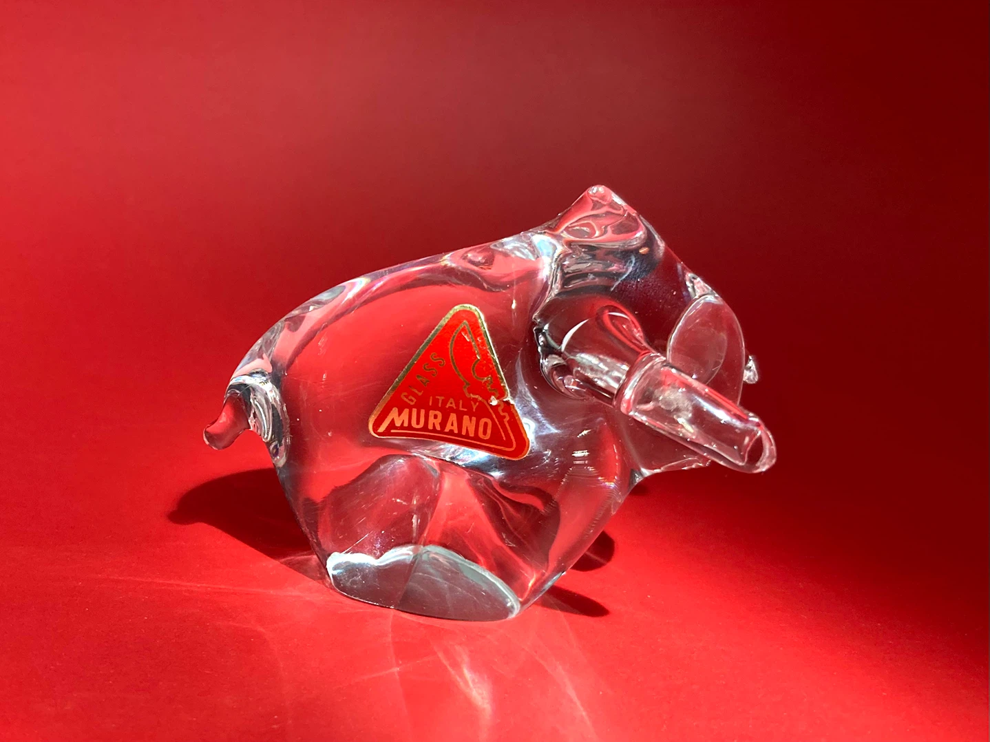 Vintage Murano Glass Bull Paperweight