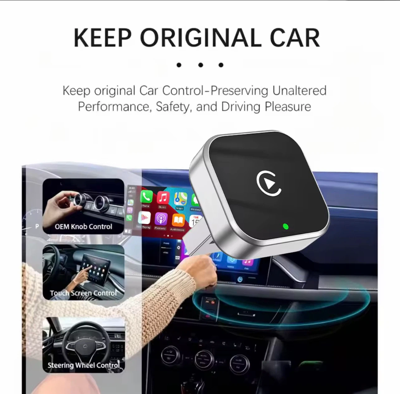 Wireless CarPlay Android Auto Adapter - photo 2