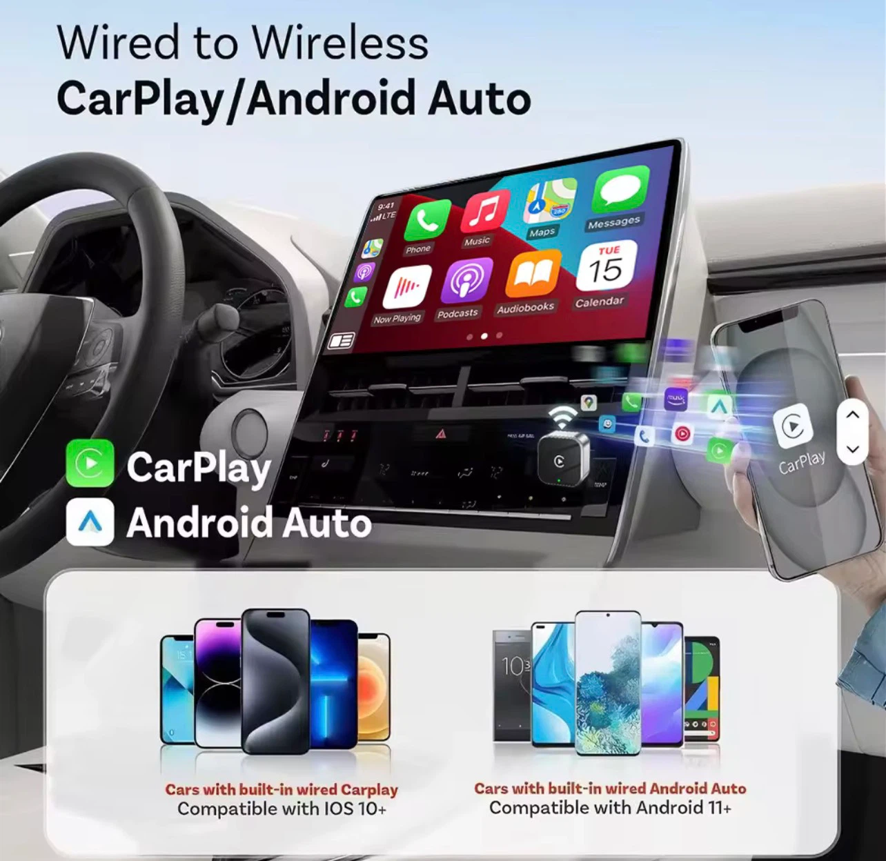 Wireless CarPlay Android Auto Adapter - photo 5