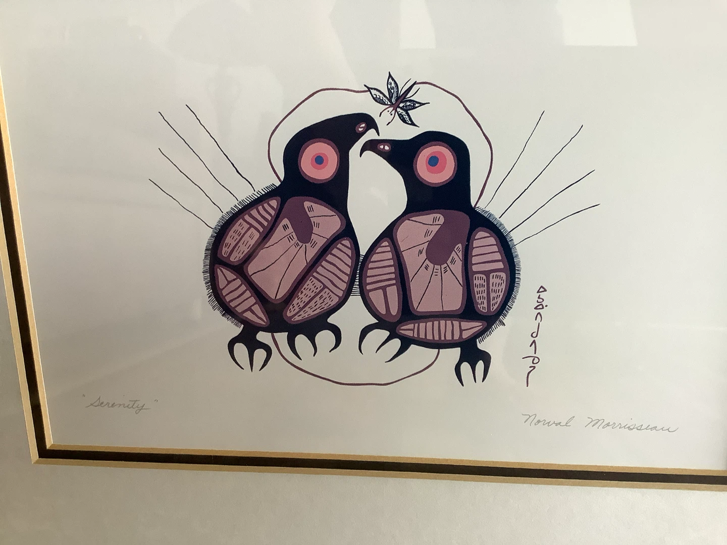 Artist Norval Morrisseau’s “Serenity” Signed in Syllabics 🐞 - photo 3