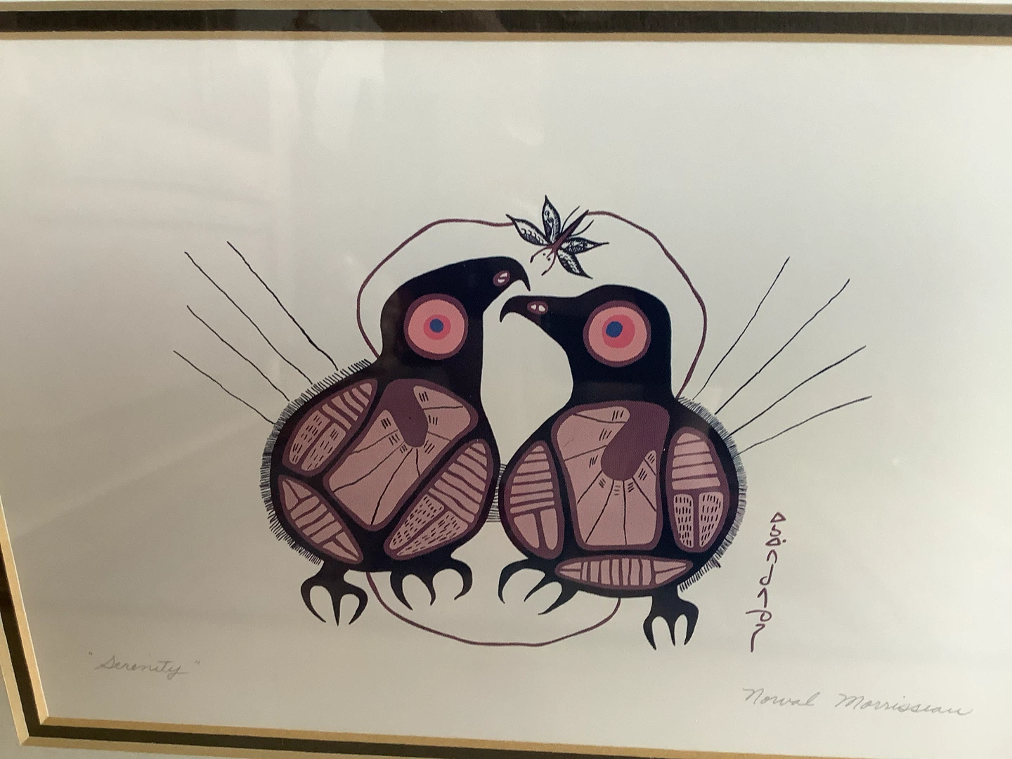 Artist Norval Morrisseau’s “Serenity” Signed in Syllabics 🐞 - photo 5
