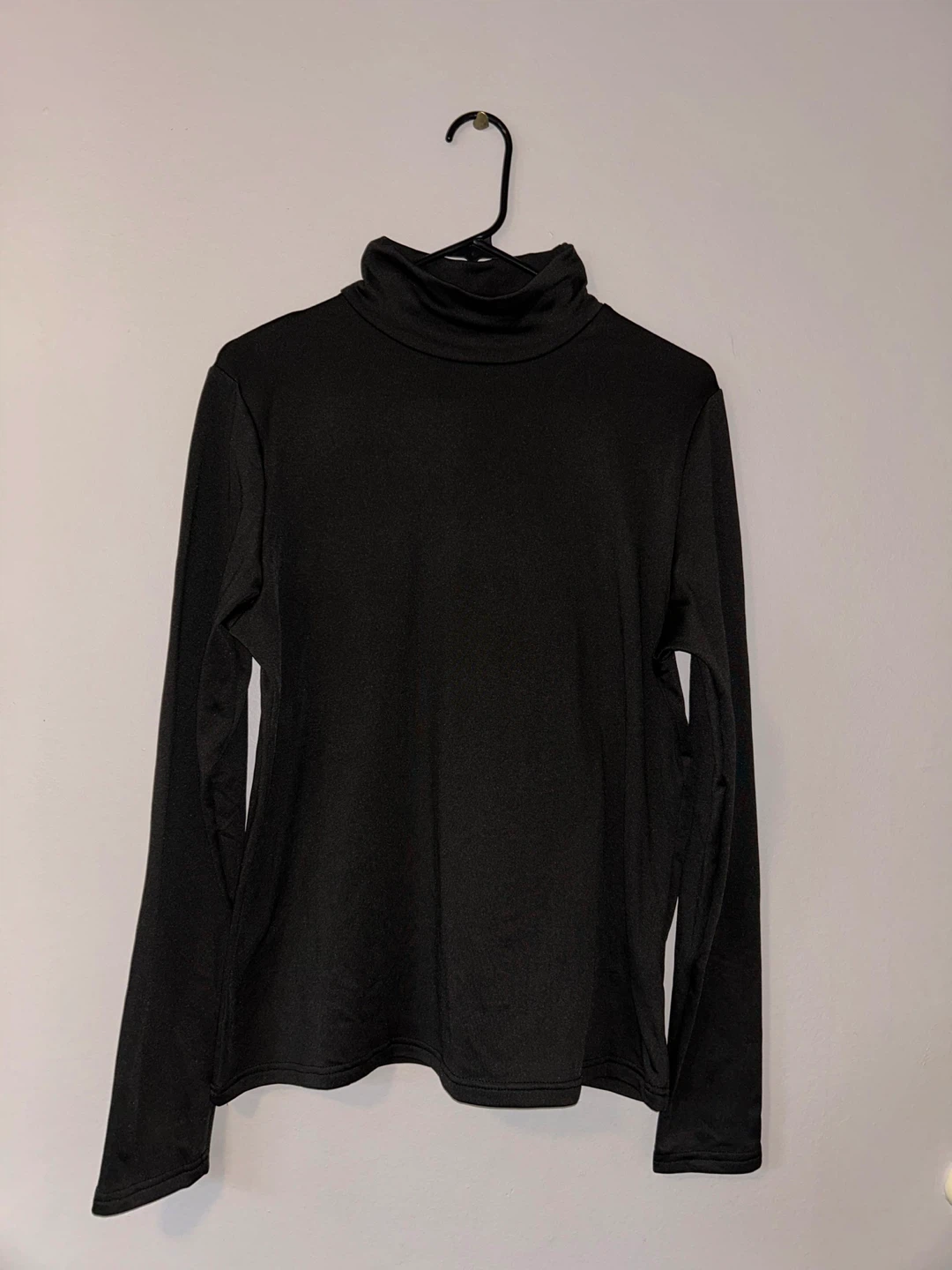 Black Turtleneck Long Sleeve Top