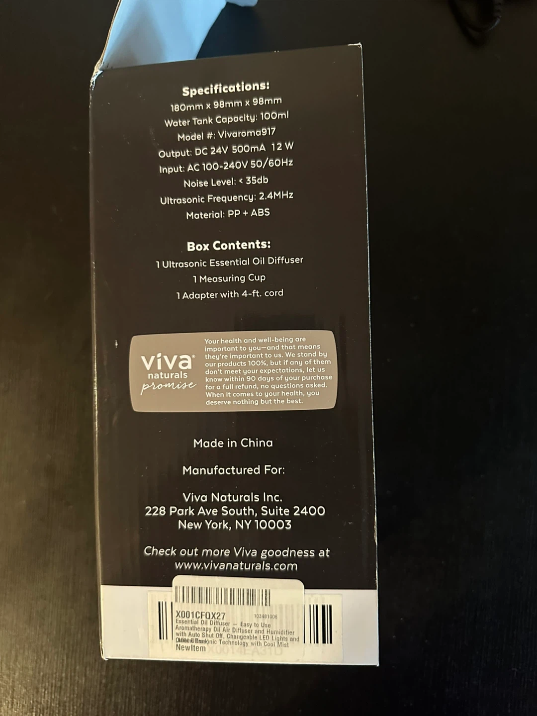 Viva Naturals Essential Oil Diffuser – Like New - photo 2