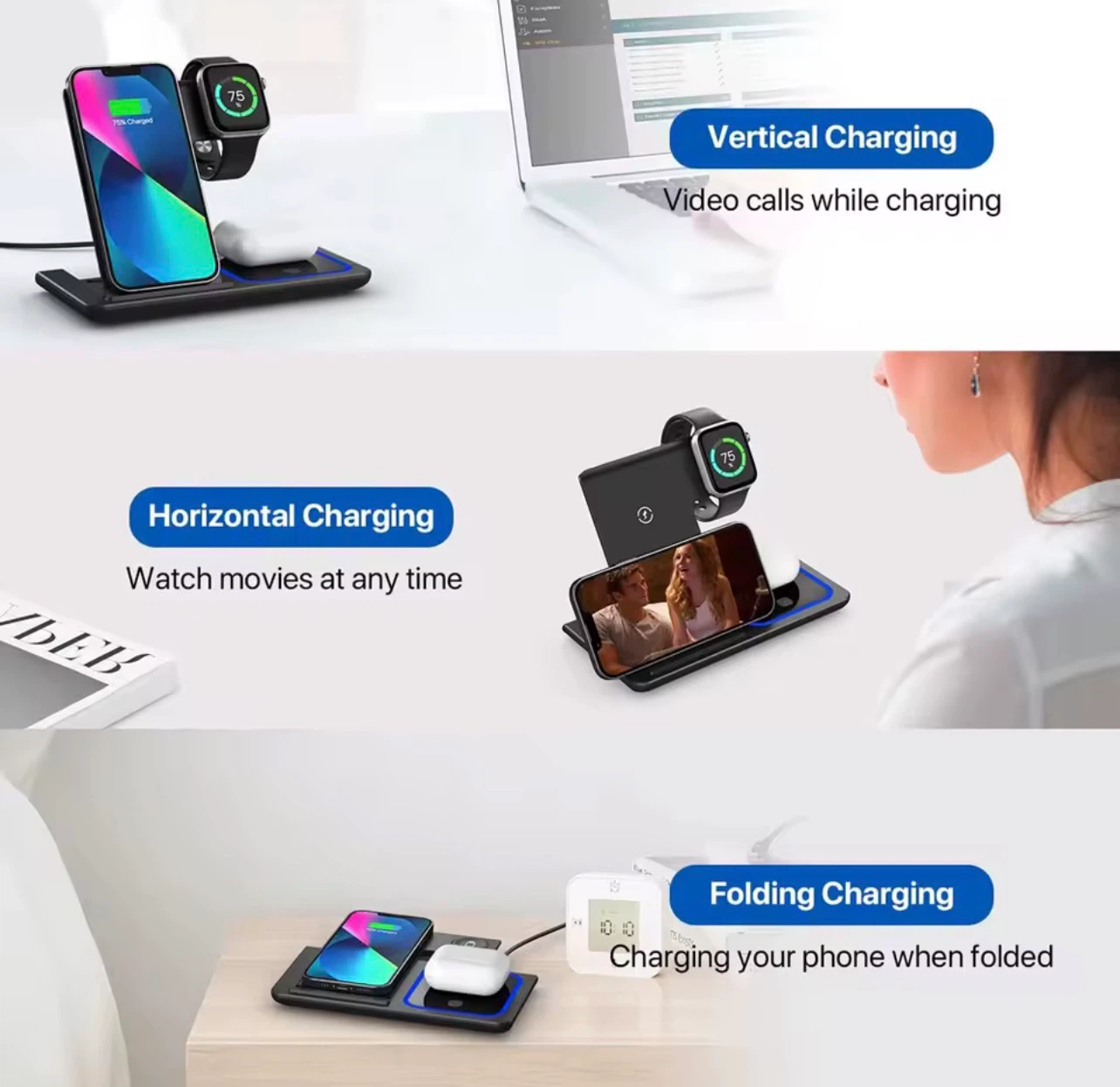 Fast Charging Stand for iPhone, Apple Watch & AirPods - photo 5