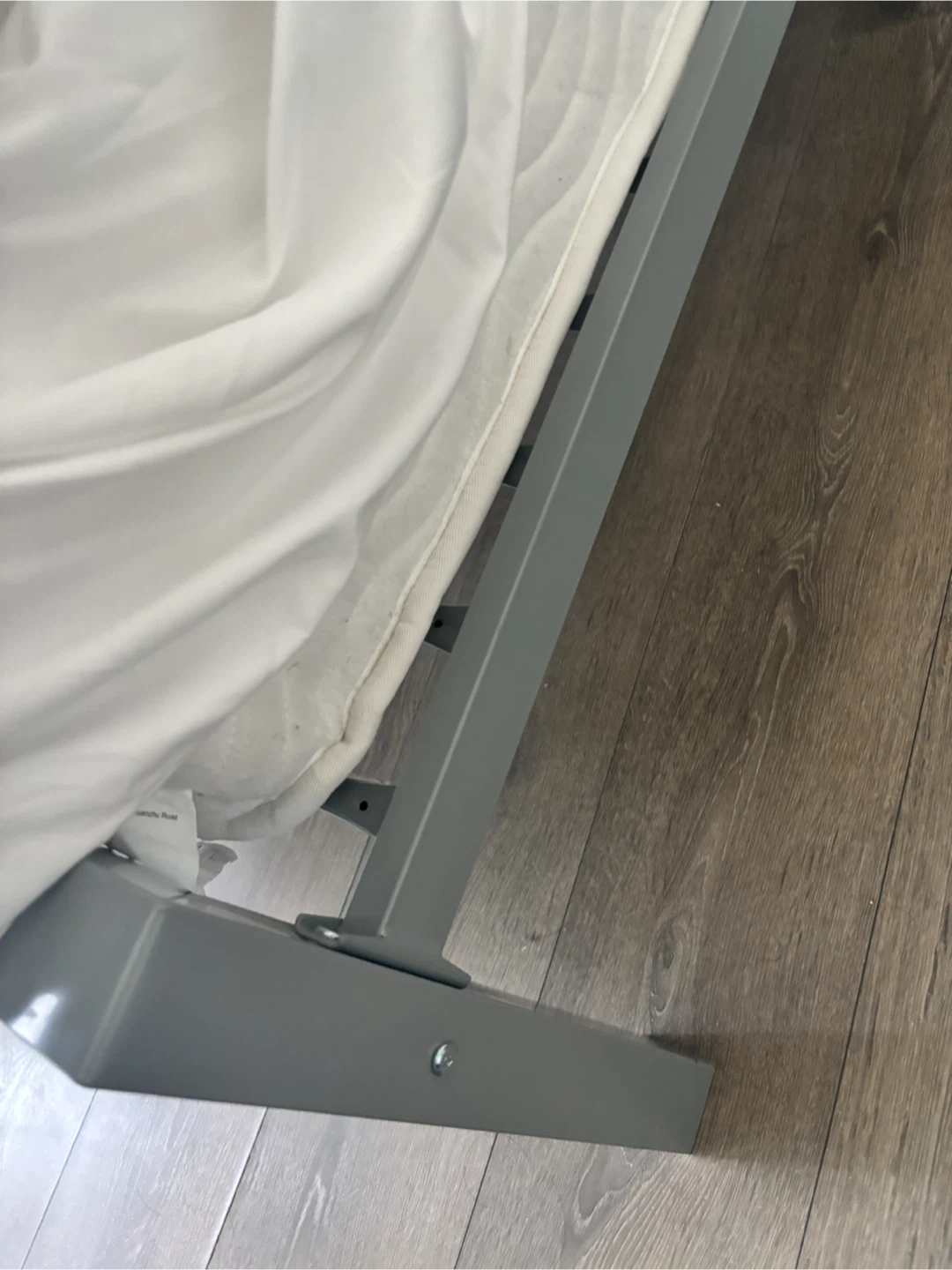 MOVING OUT SALE Grey Metal Bed Frame + Mattress - photo 3