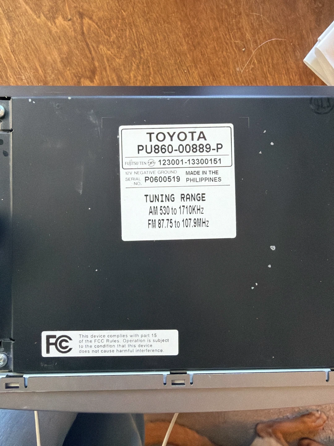 FREE - Toyota Car Radio Head Unit PU860-00889-P - photo 2