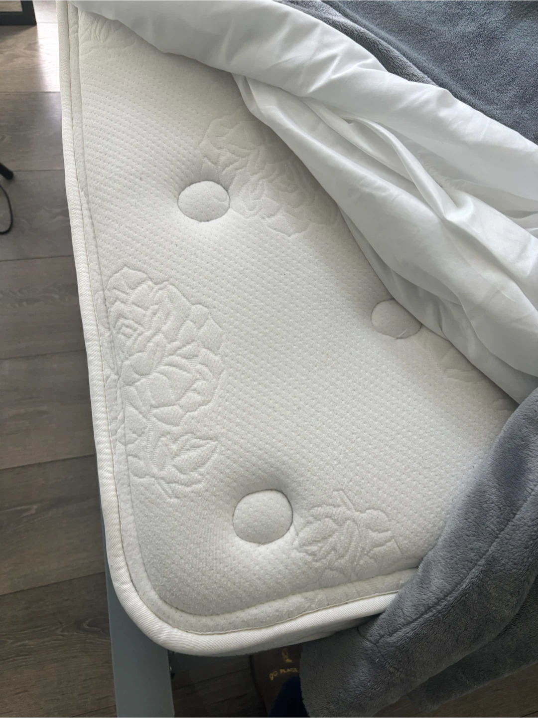 MOVING OUT SALE Grey Metal Bed Frame + Mattress - photo 4