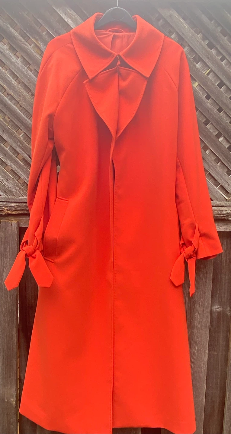 H&M Orange Trench Coat, Size XS
