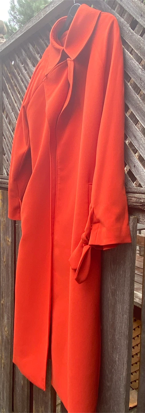 H&M Orange Trench Coat, Size XS - photo 3