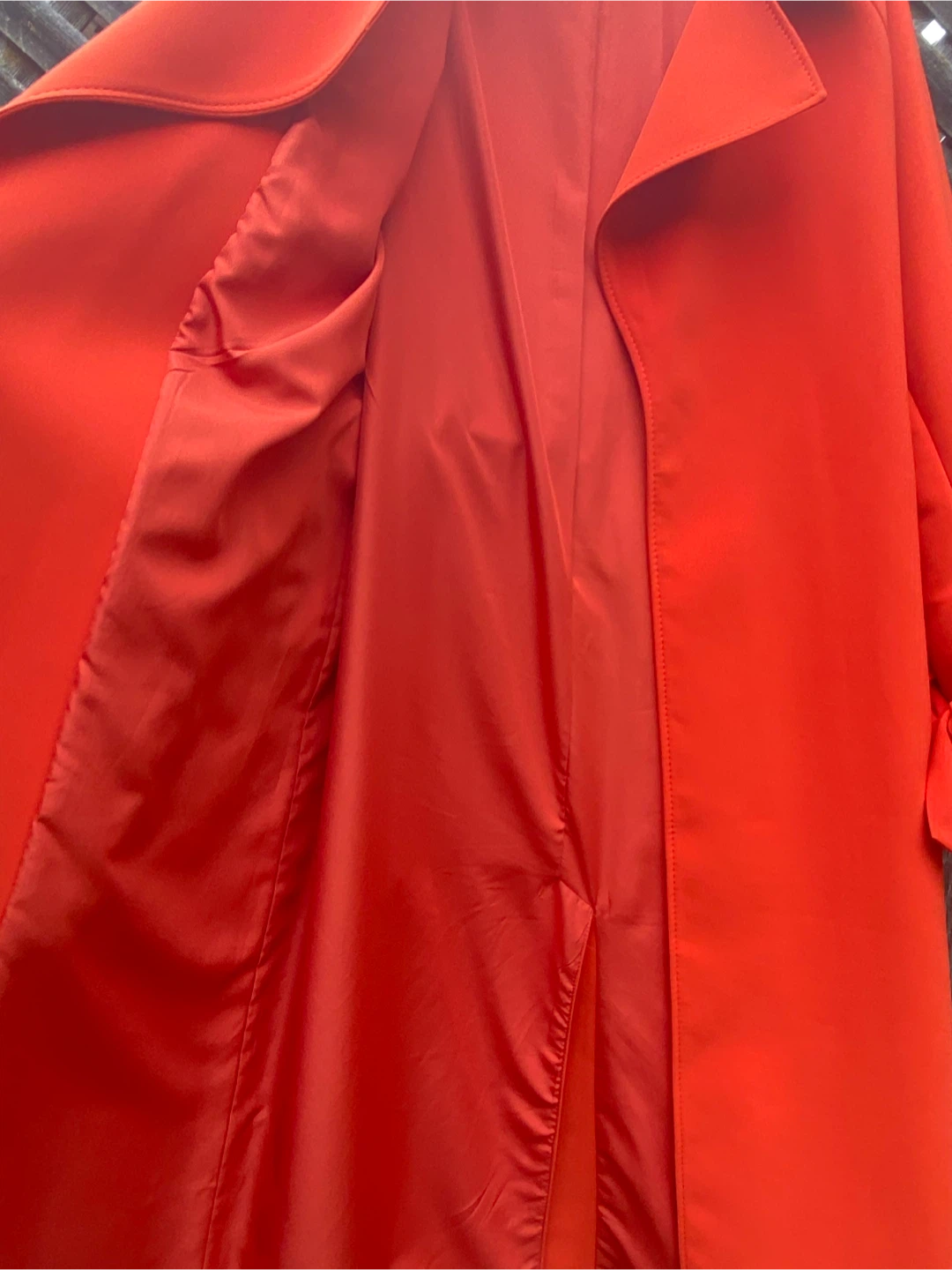 H&M Orange Trench Coat, Size XS - photo 4