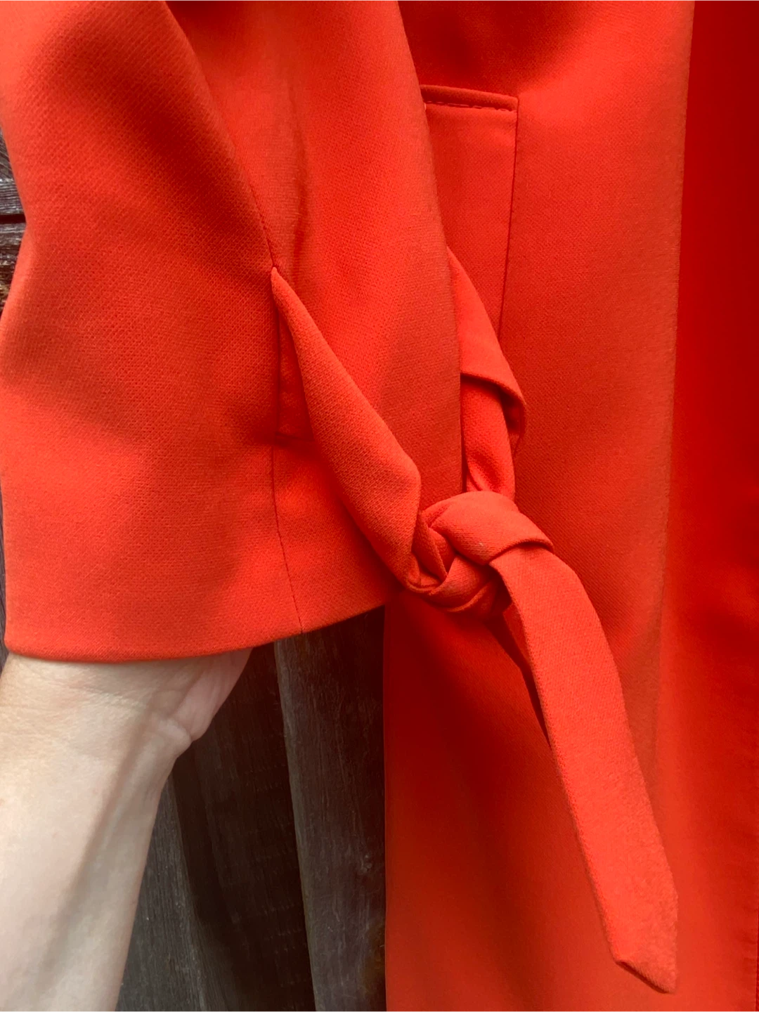 H&M Orange Trench Coat, Size XS - photo 5