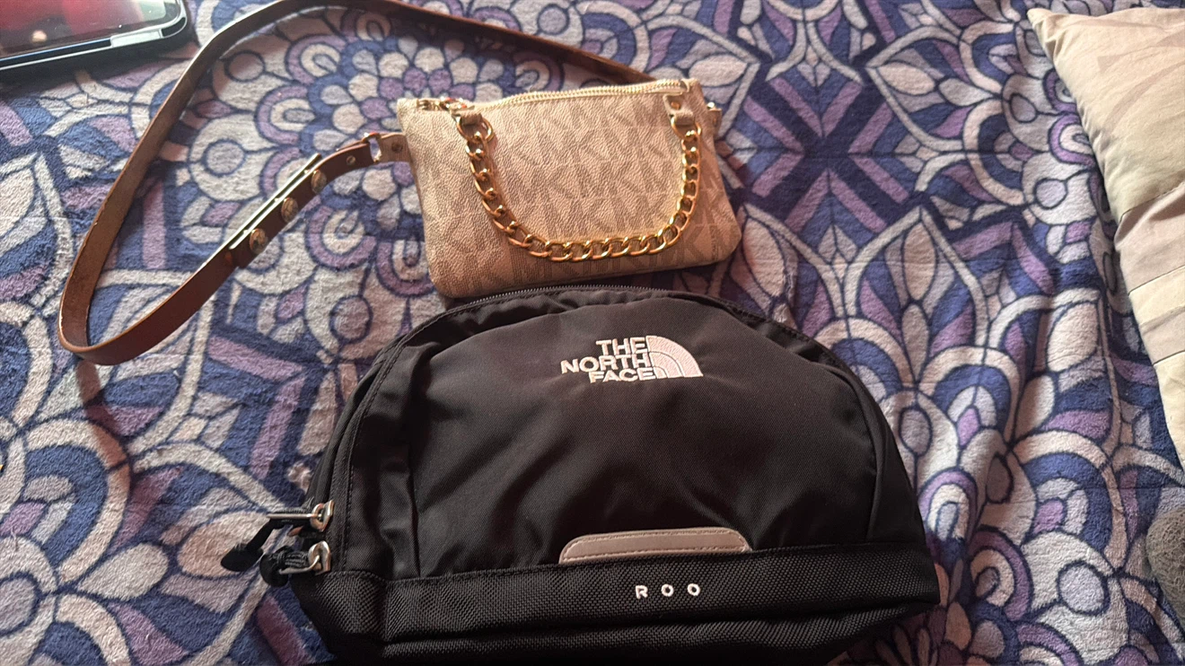 The North Face Black Roo Fanny Pack/Waist Bag & MK bag - photo 4