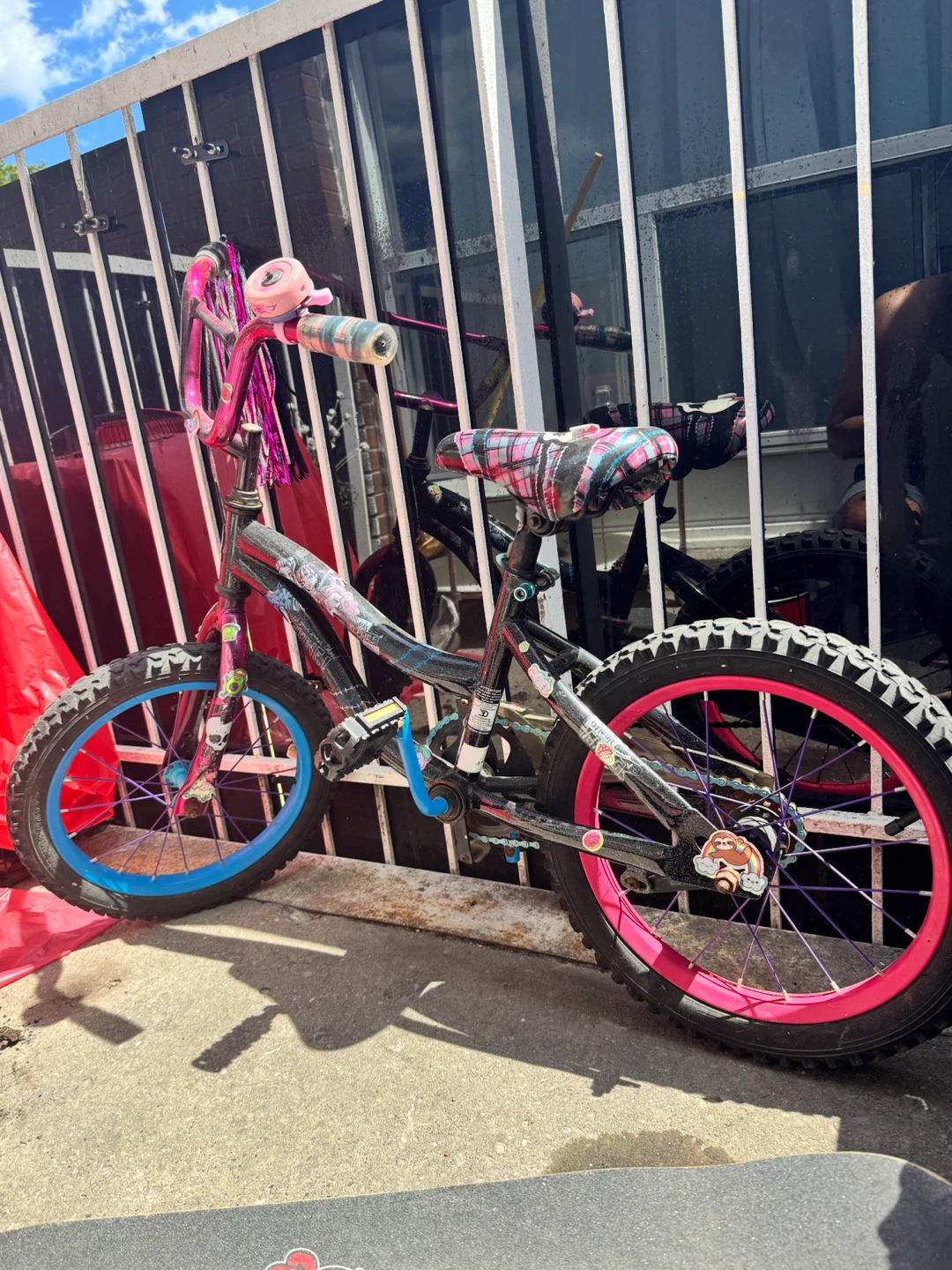 Kids Bike with Pink and Blue Accents
