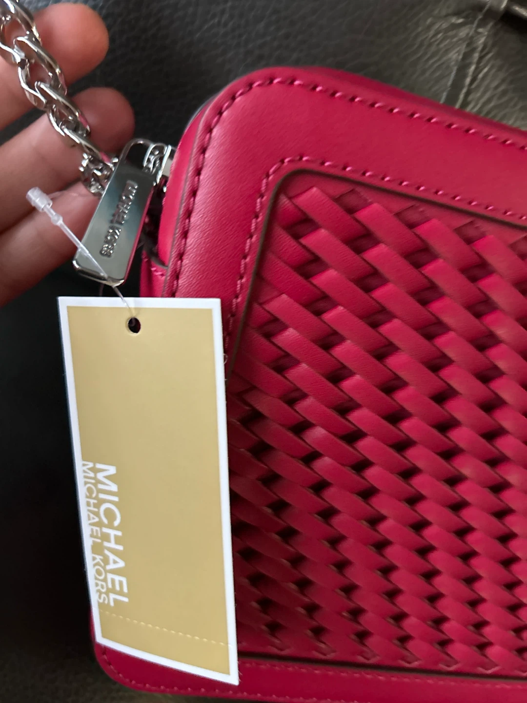 Michael Kors Woven Crossbody Bag - Red - photo 4