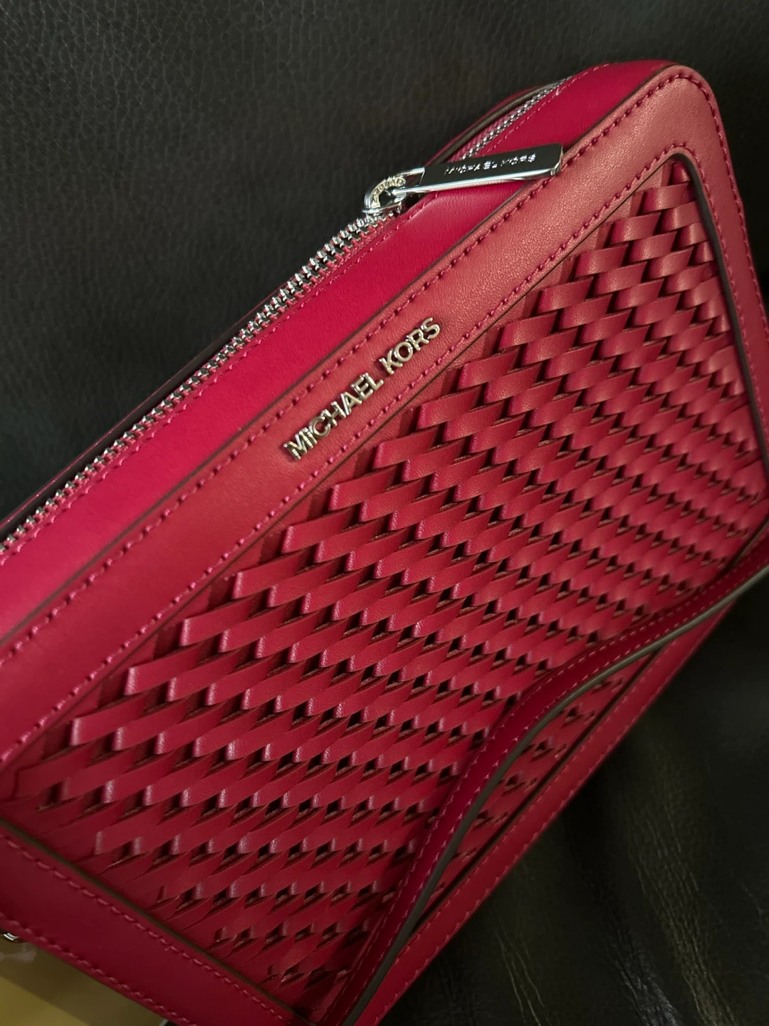 Michael Kors Woven Crossbody Bag - Red - photo 5