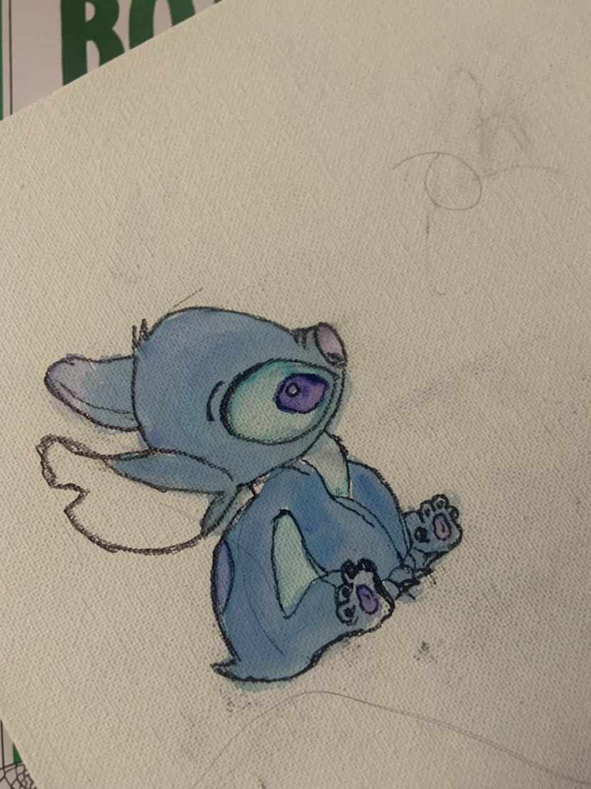 Hand-drawn Stitch painting
