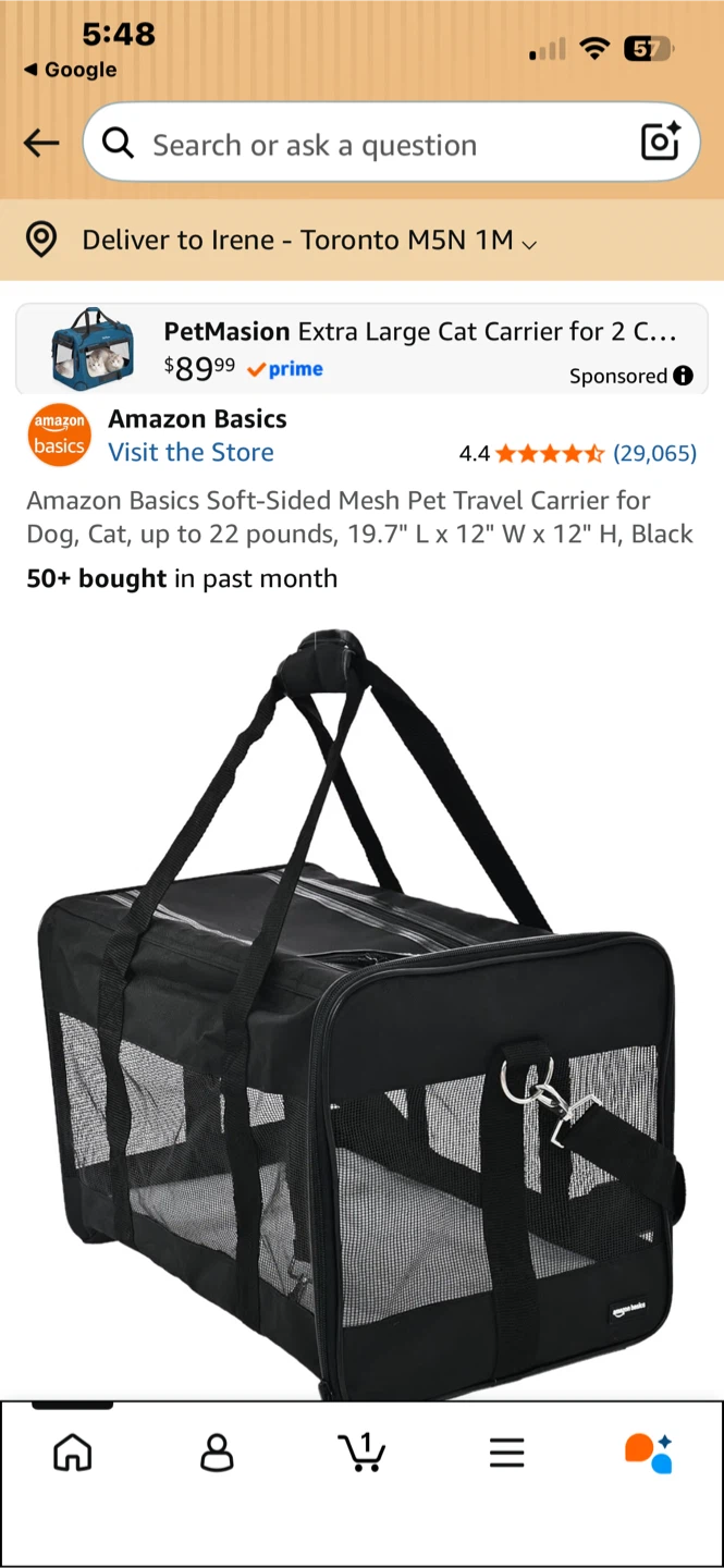 Black Soft Shell Cat or Small Dog Carrier with new blanket - photo 5