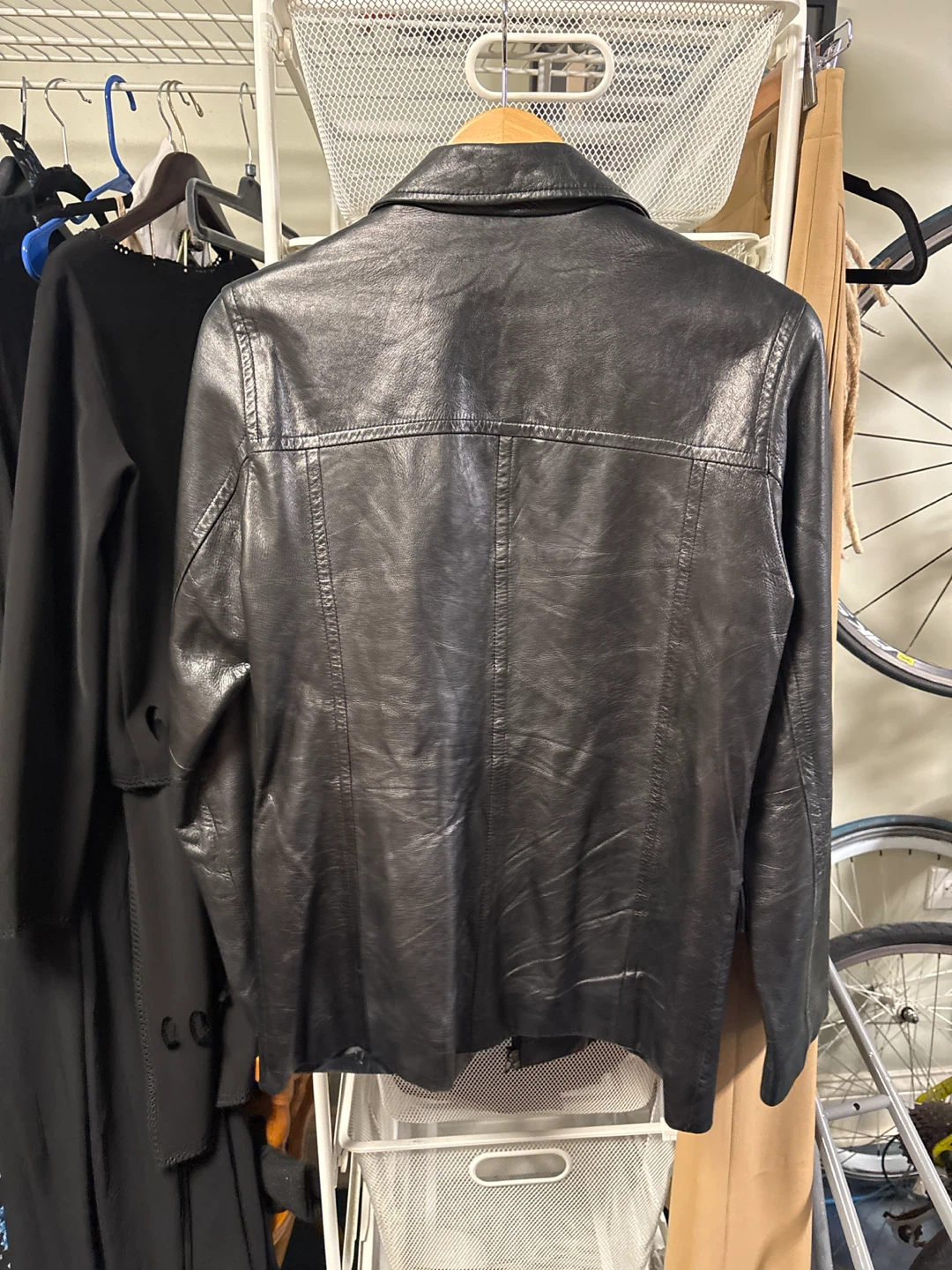 Express Black Leather Jacket Size M - photo 3