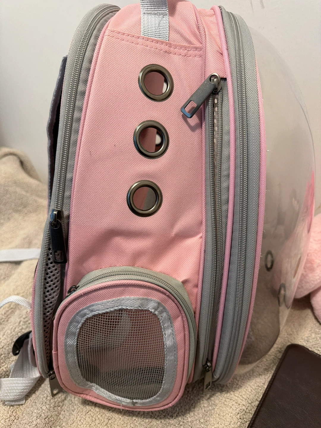 Pink Pet Carrier Backpack with Clear Bubble - photo 2
