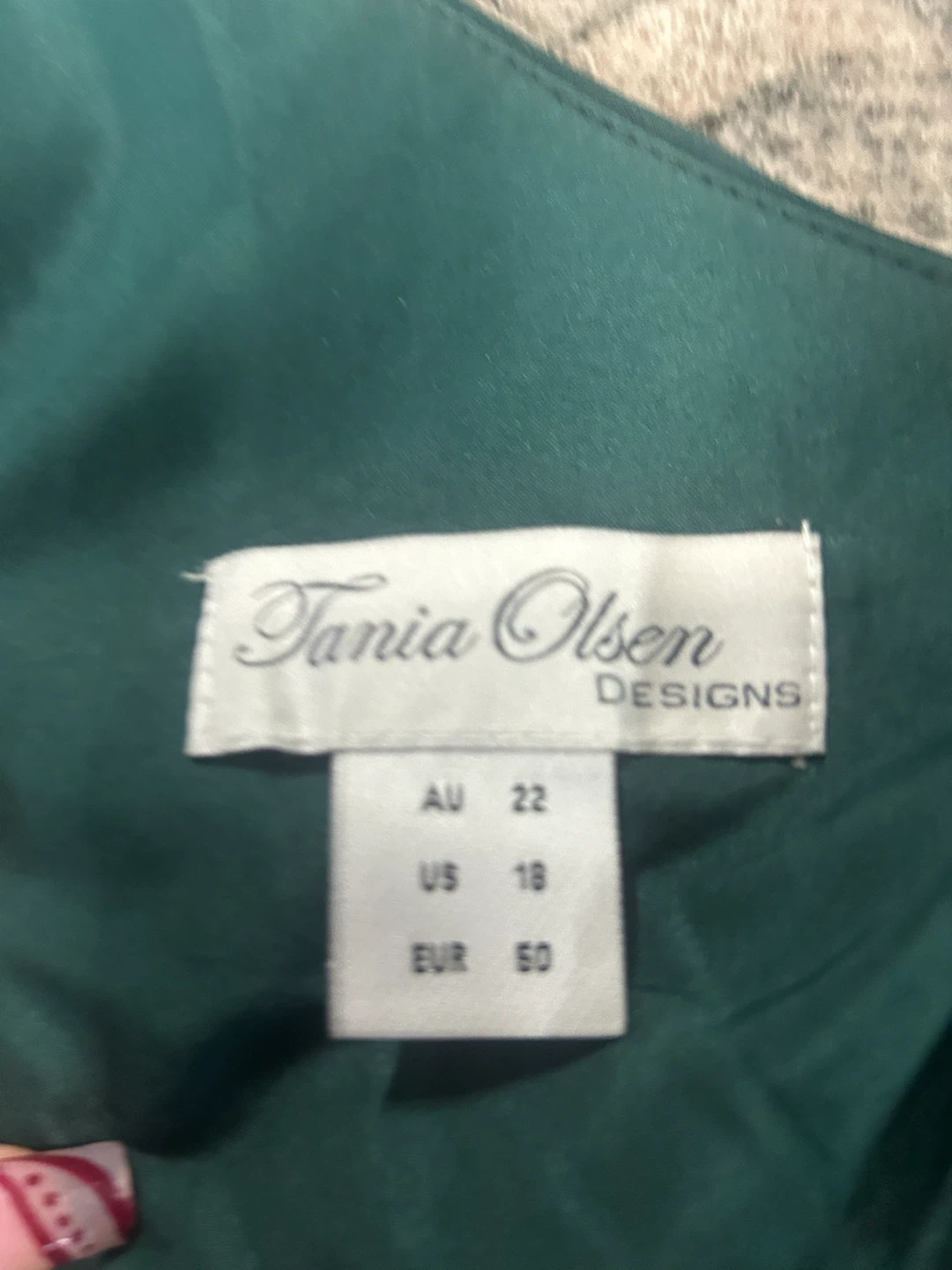 Tania Olsen Designs Emerald Green Formal Gown AU 22