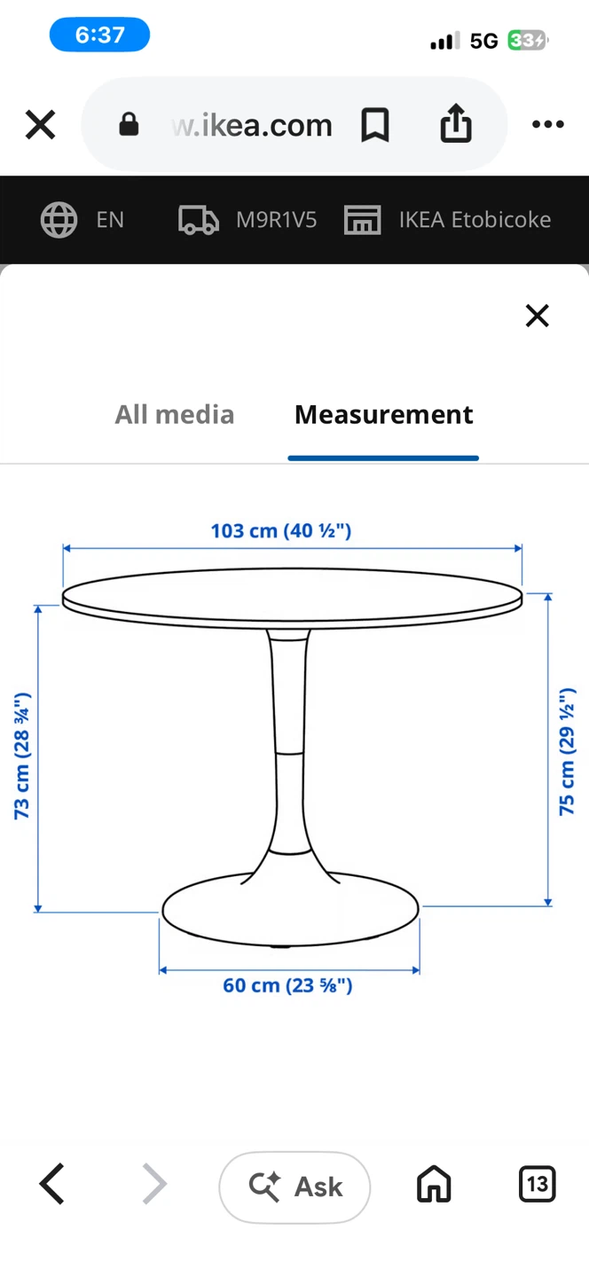 IKEA DOCKSTA Dining Table - photo 4