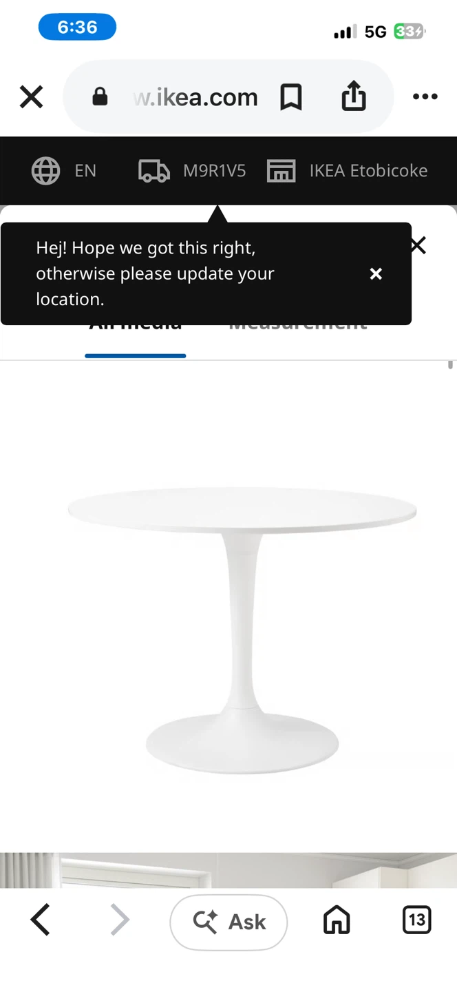 IKEA DOCKSTA Dining Table - photo 5