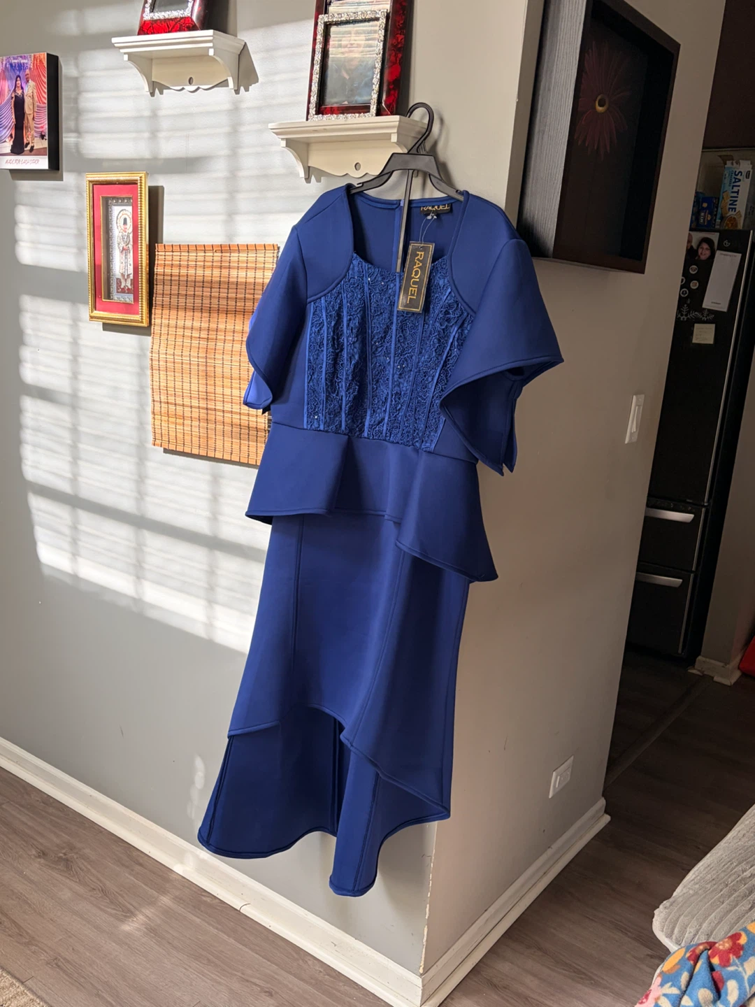 Raquel Blue Lace Trim Dress 3X Brand New Skirt and Blouse - photo 3