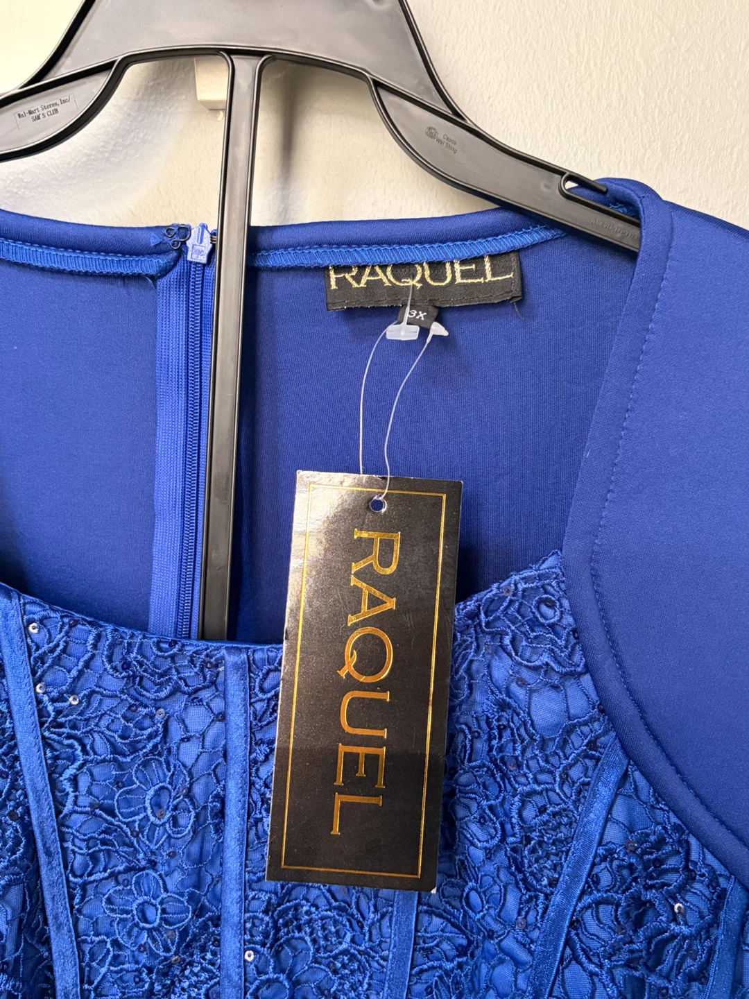 Raquel Blue Lace Trim Dress 3X Brand New Skirt and Blouse - photo 4