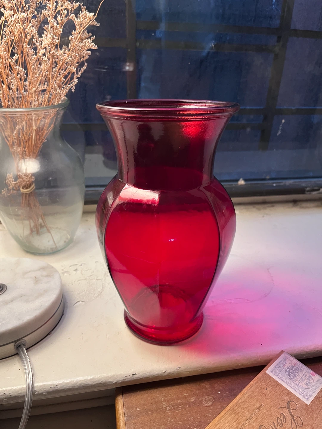 Red Glass Vase