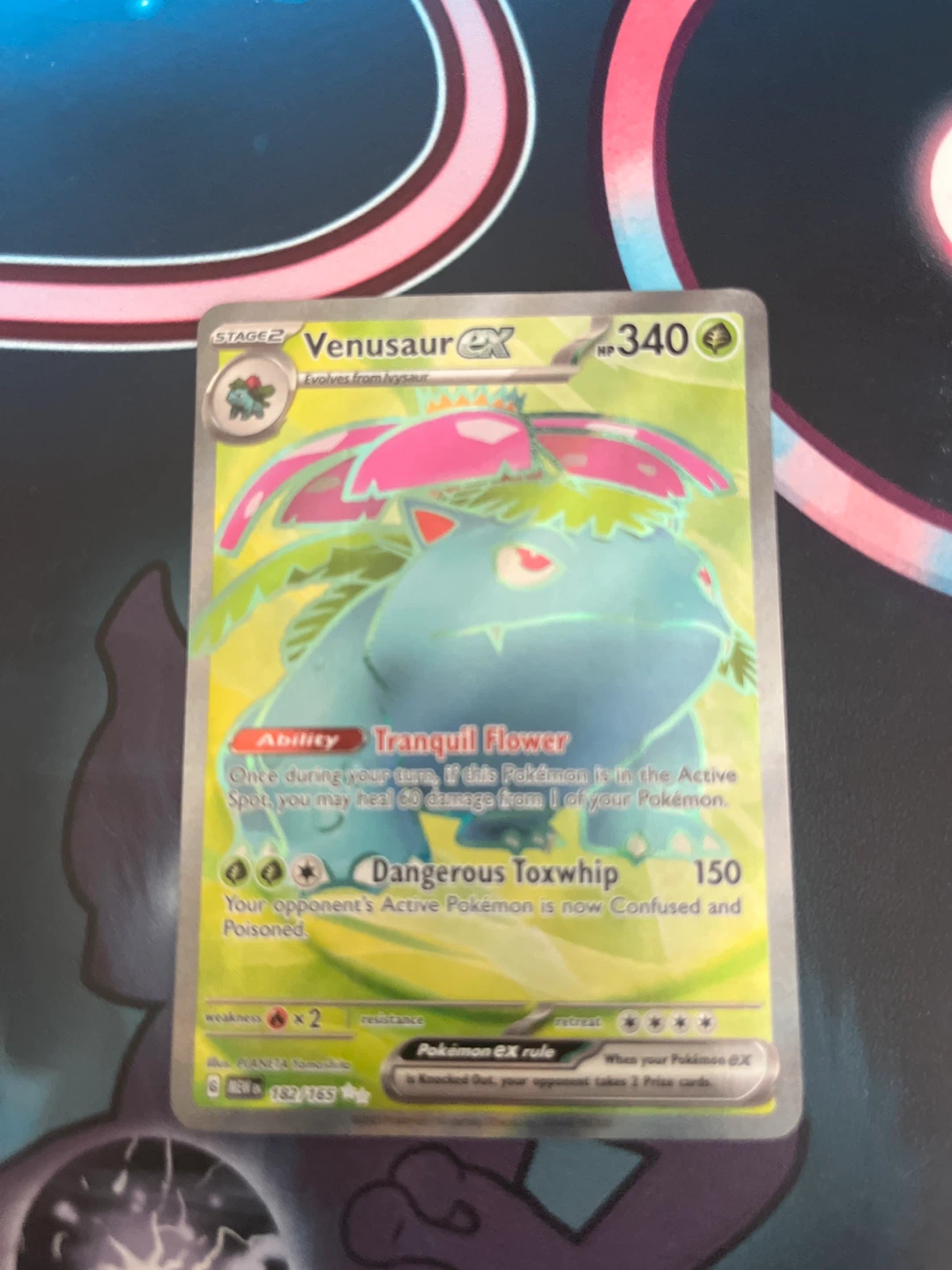 Pokemon Venusaur EX 182/165 Trading Card - photo 2