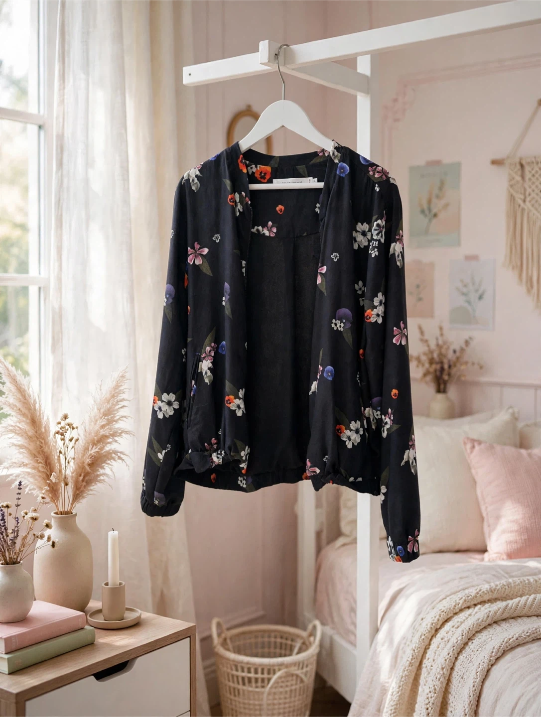 Floral Bomber Jacket