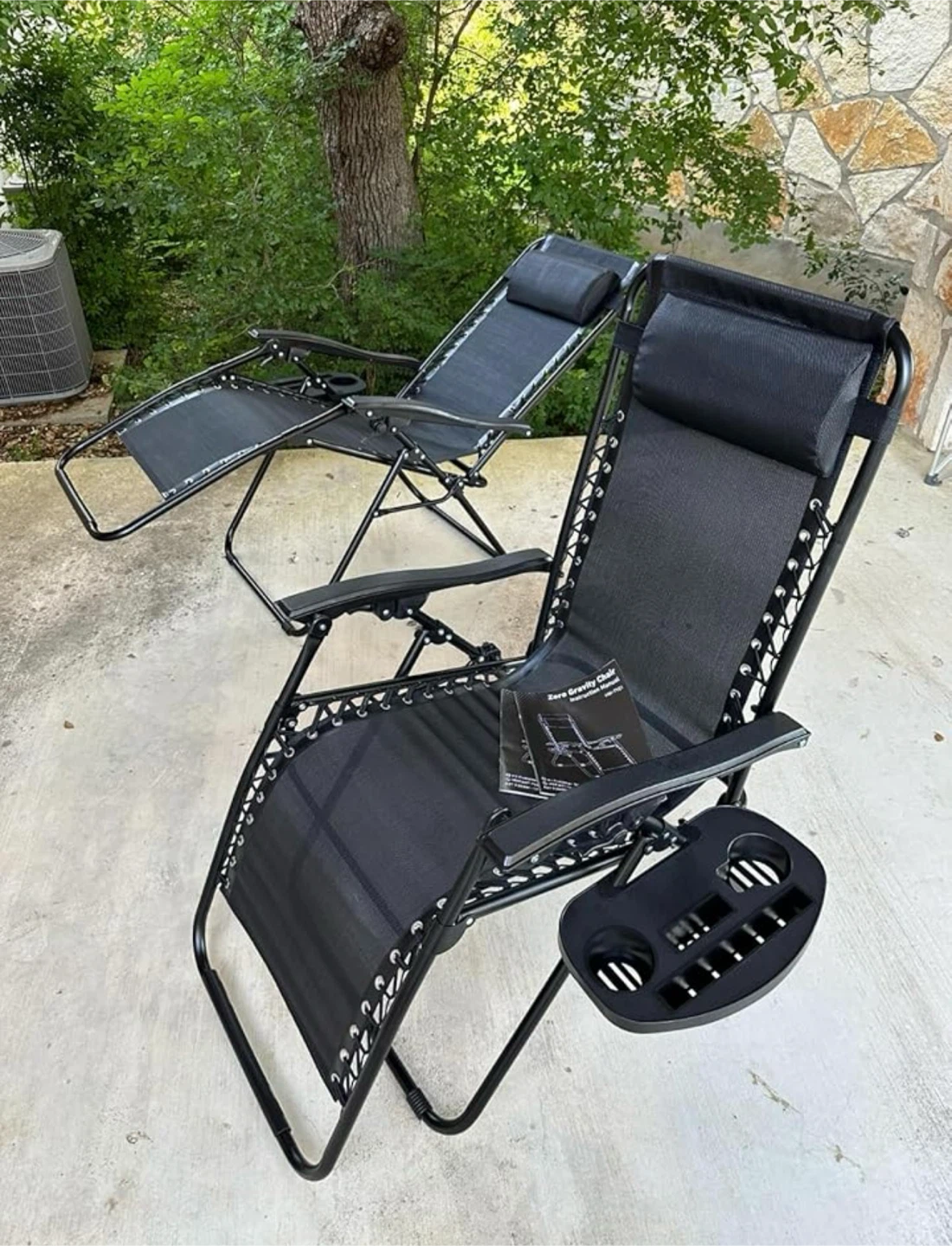 Zero Gravity Chair with Tray and Headrest