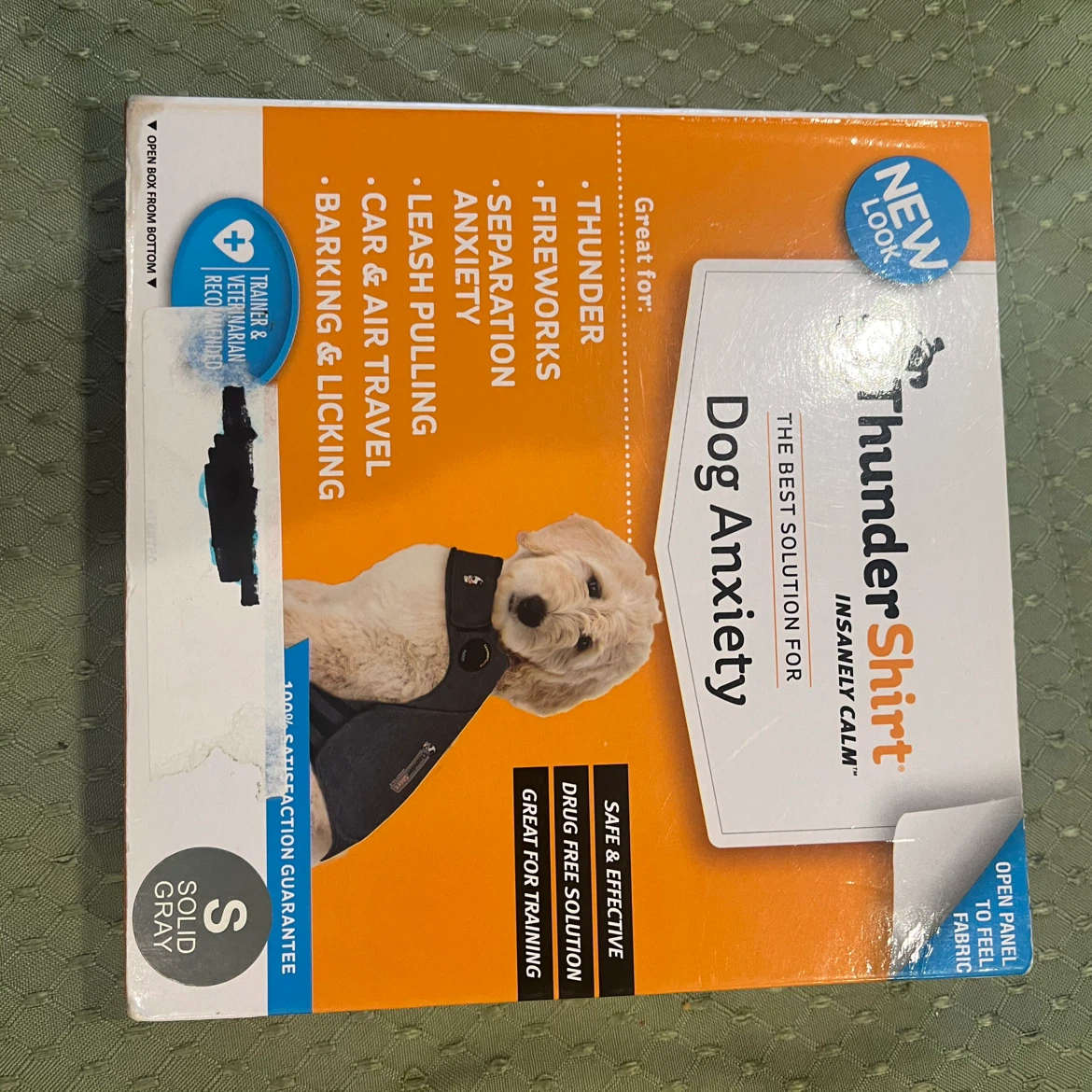 ThunderShirt Dog Anxiety Jacket - Size S - Heather Grey