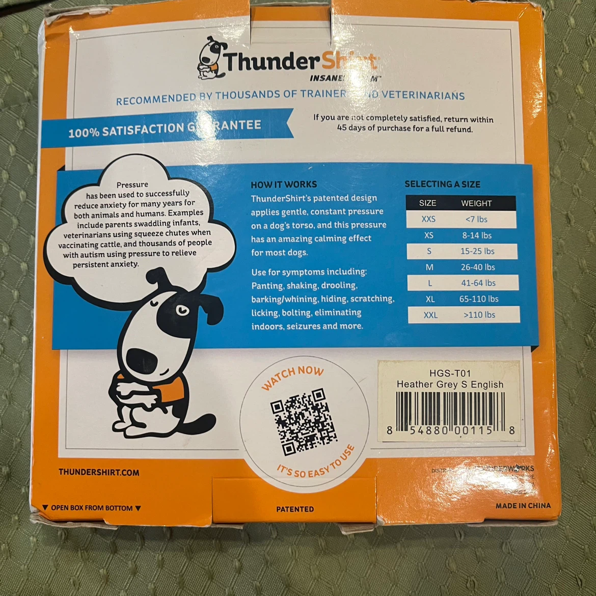 ThunderShirt Dog Anxiety Jacket - Size S - Heather Grey - photo 4