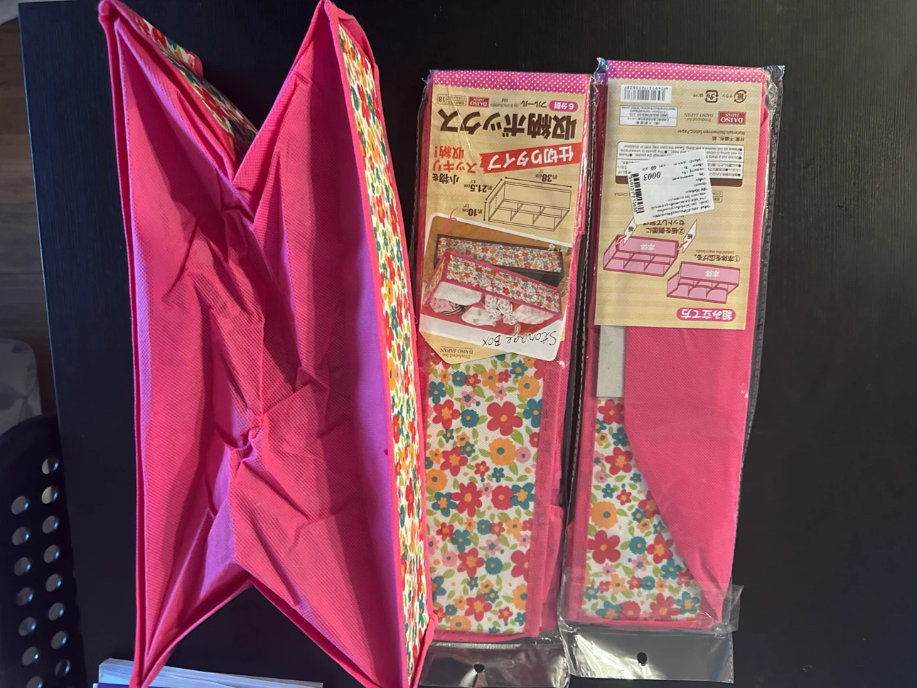 Daiso Floral Storage Organizer Set – Brand New - photo 3