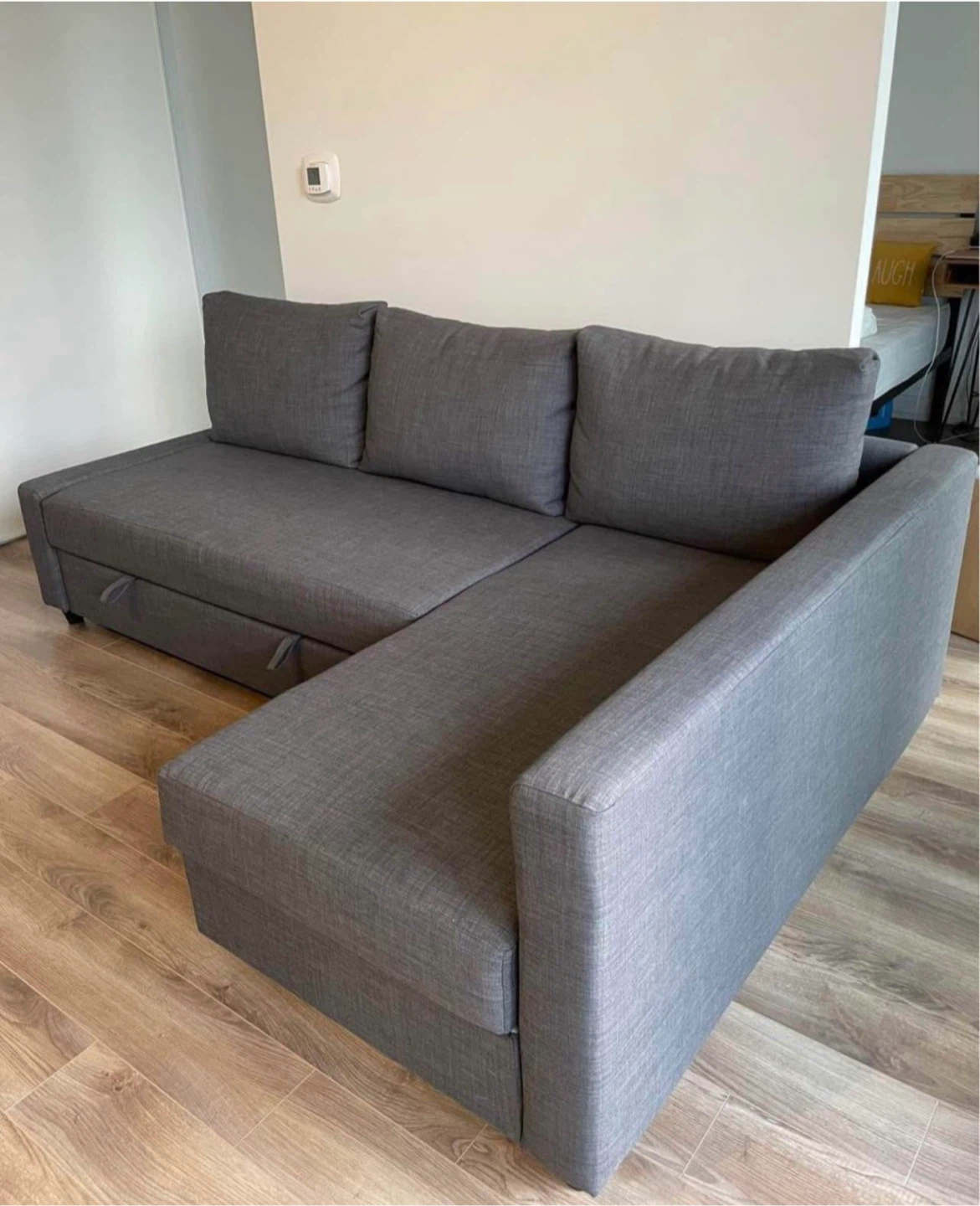 Grey Sectional Sofa Bed with Storage - photo 2