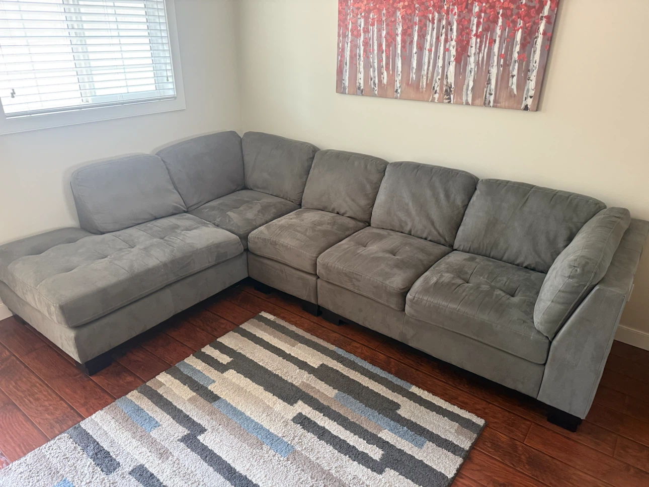 Grey Sectional Sofa Bed with Storage - photo 5