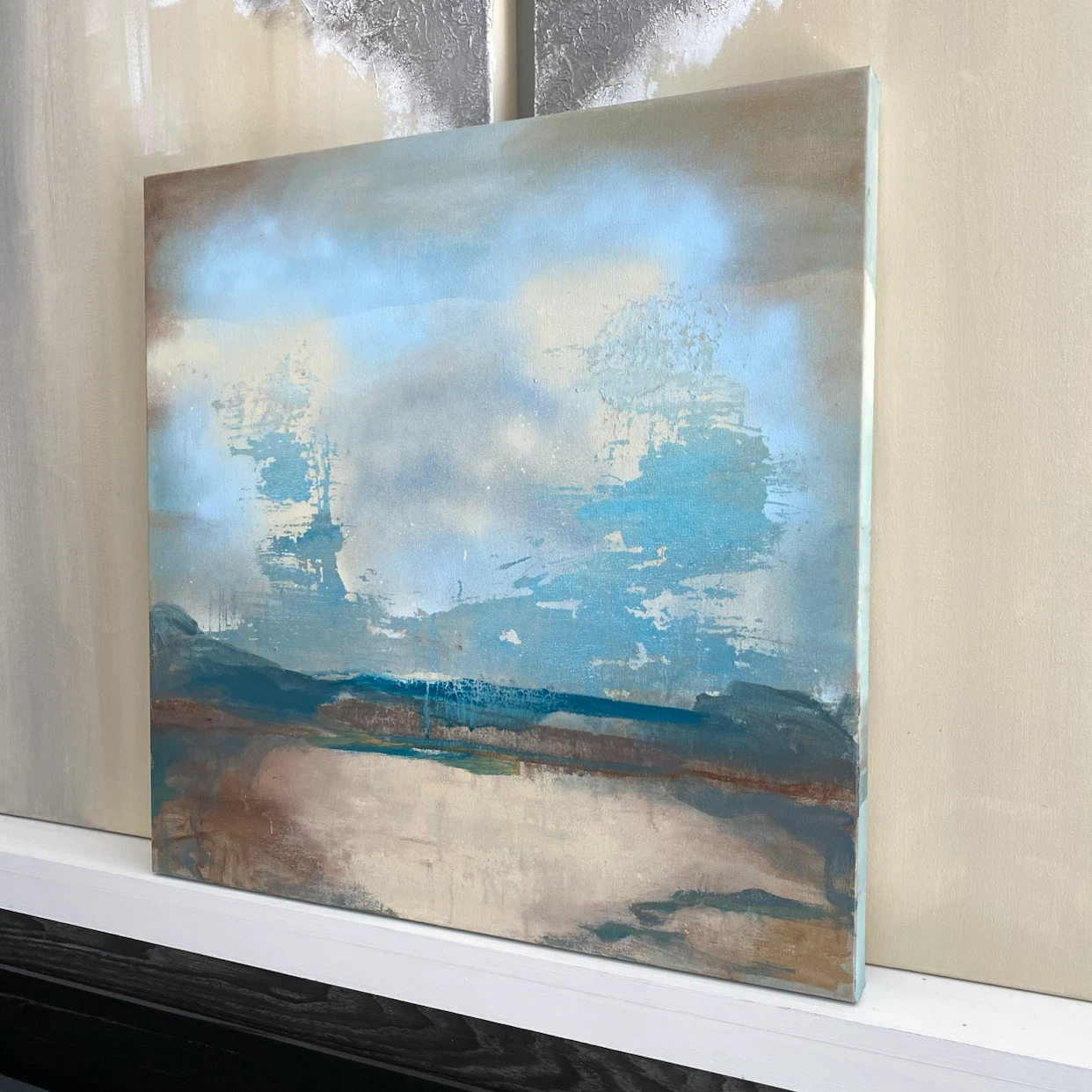 Original Painting Abstract Coastal Landscape wall Art - photo 2