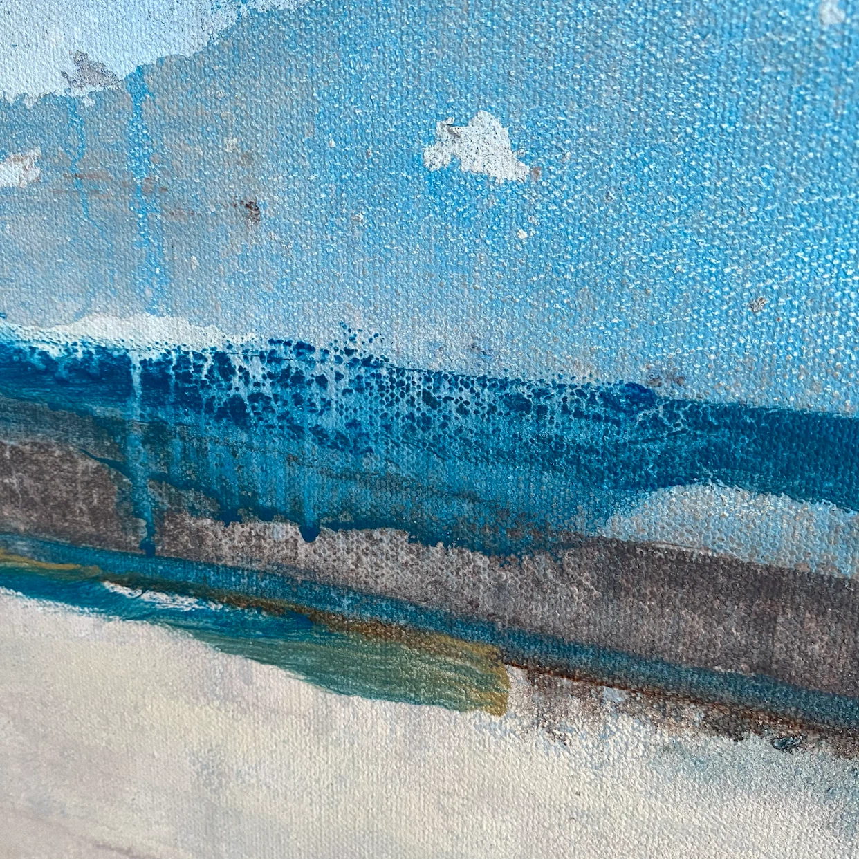 Original Painting Abstract Coastal Landscape wall Art - photo 3