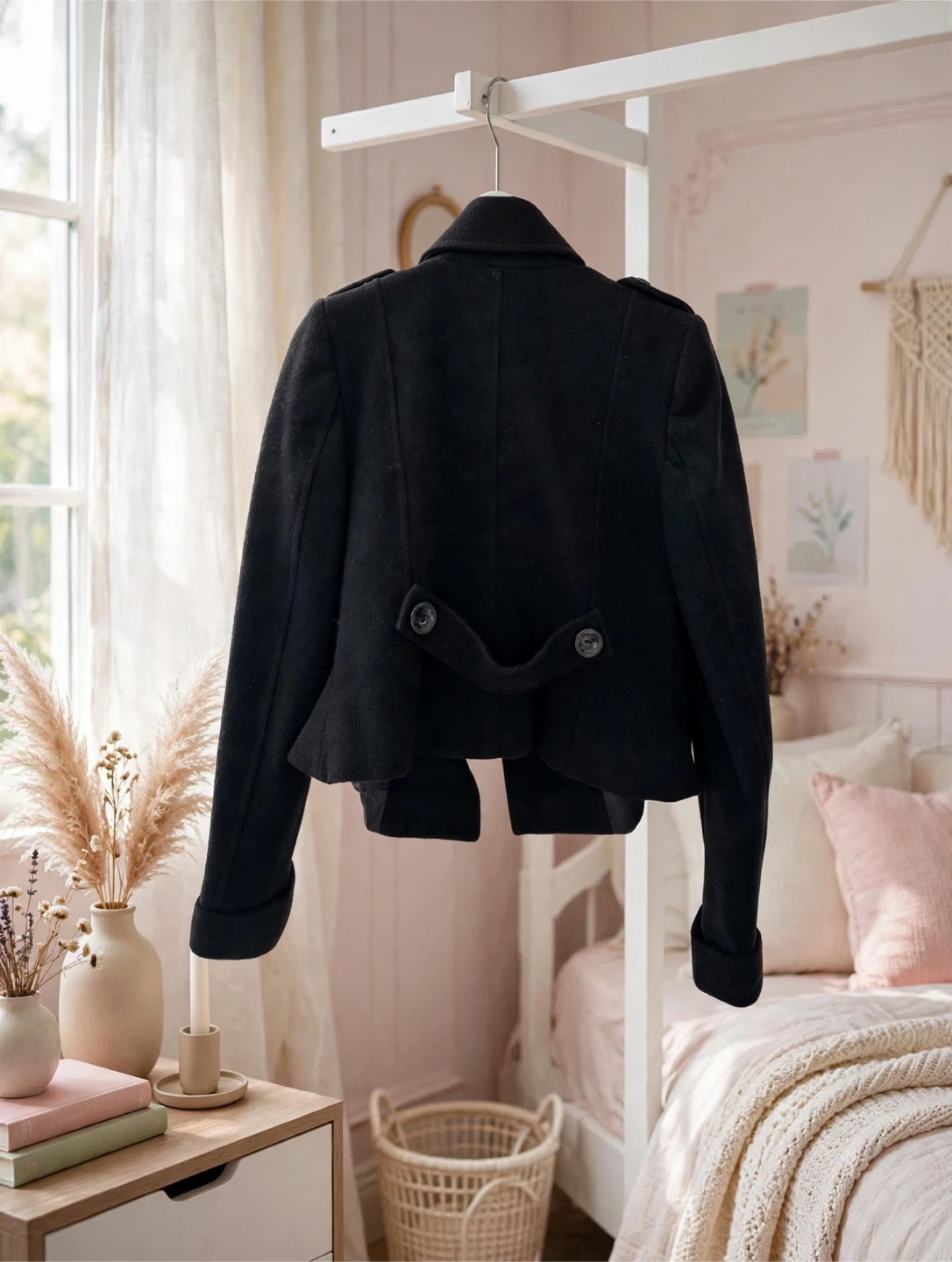 Black Cropped Jacket - photo 2