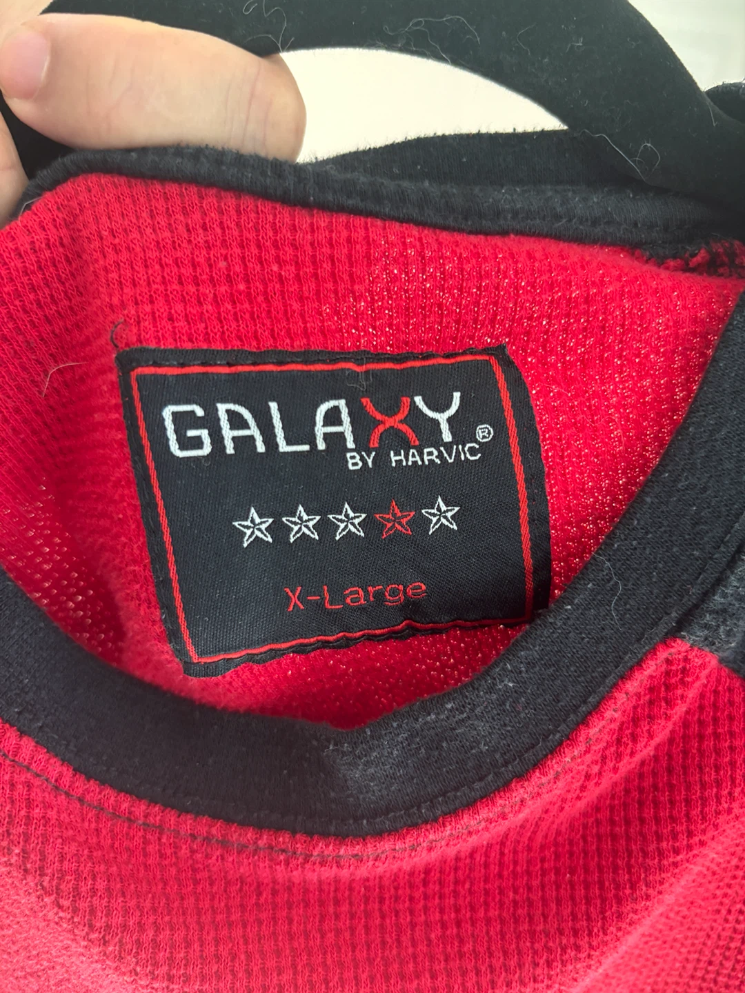 GALAXY by HARVIC Red & Black Long Sleeve Shirt X-Large - photo 2