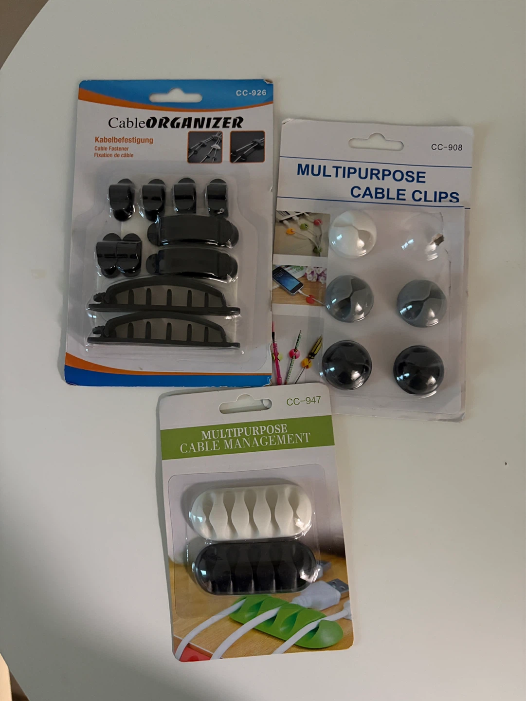 Cable Organizer and Multipurpose Clips Set
