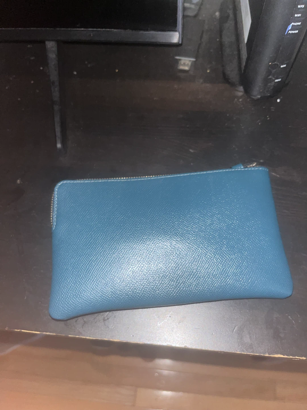Coach Teal Leather Wristlet - photo 2